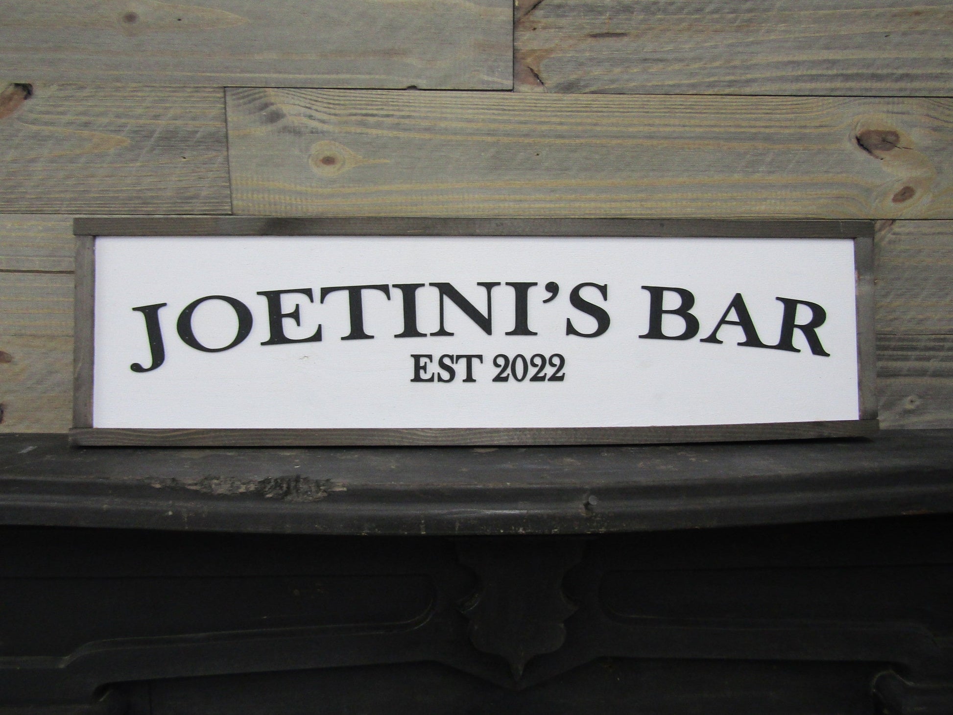 Custom Personalized Bar Sign Fathers Day Gift Established Sign Oversized 3D Raised Text Made To Order Indoor Outdoor Patio Basement Signage