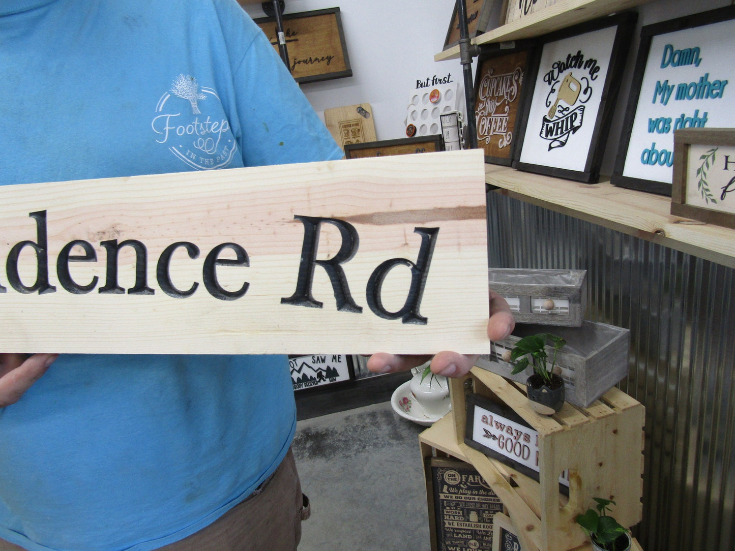Custom Road Sign Personalized Ranch Style Engraved Street Local Address Routed Carved Store Front Indoor Outdoor Entrance Sign Handmade