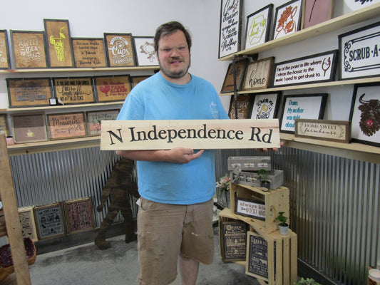 Custom Road Sign Personalized Ranch Style Engraved Street Local Address Routed Carved Store Front Indoor Outdoor Entrance Sign Handmade