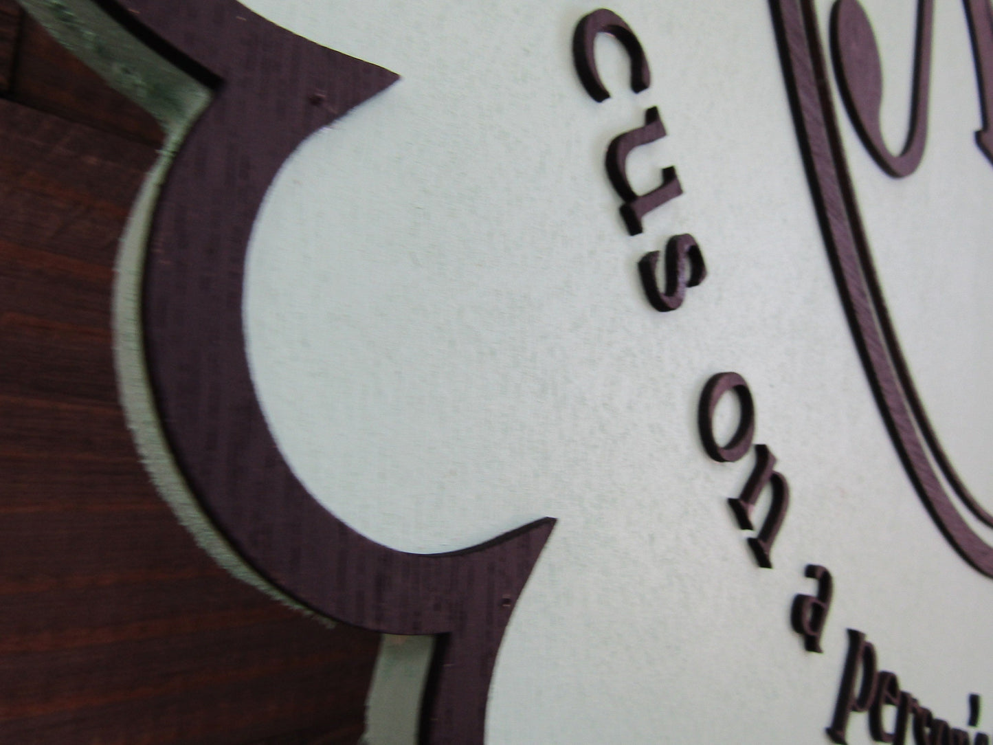 Large Round Custom Scalloped Style Sign Abilities Therapy Office Business Sign Commercial Signage 3D Raised Text Your Logo XL Made to Order