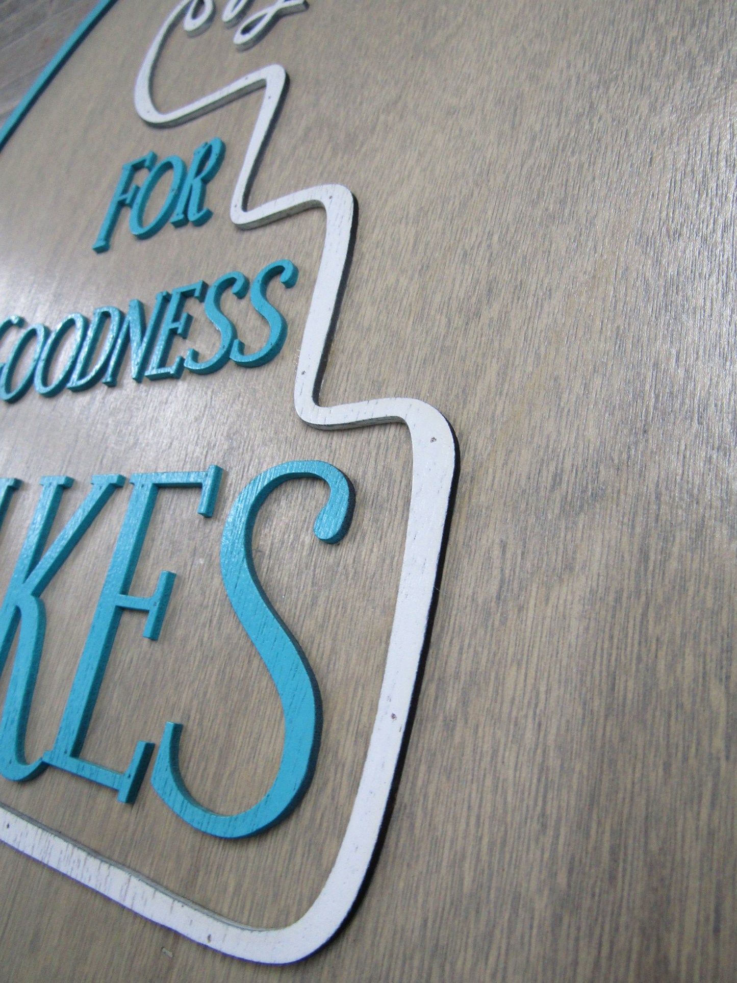 Custom Commerical Signage Bakery Baker Cake Sign Raised Text 3D Oval Sign Oversized Made to Order Handmade Business Sign Your Actual Logo