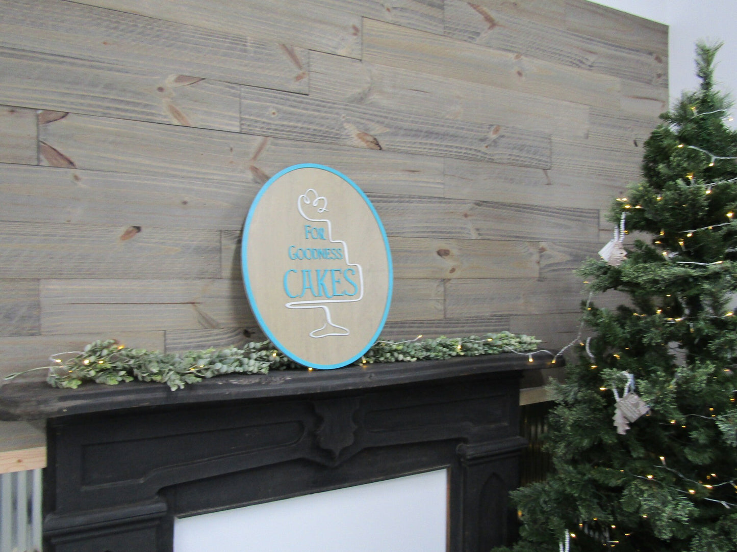 Custom Commerical Signage Bakery Baker Cake Sign Raised Text 3D Oval Sign Oversized Made to Order Handmade Business Sign Your Actual Logo