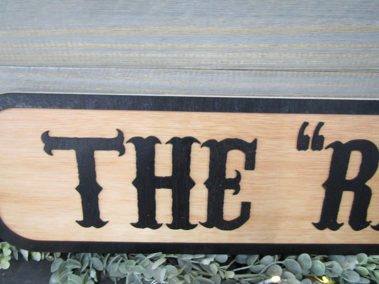 Oversized Large Custom Ranch Rustic Wooden Sign The Ranch Raised Lettering Homestead Commerical Signage Country Style 3D Laser Cut Handmade