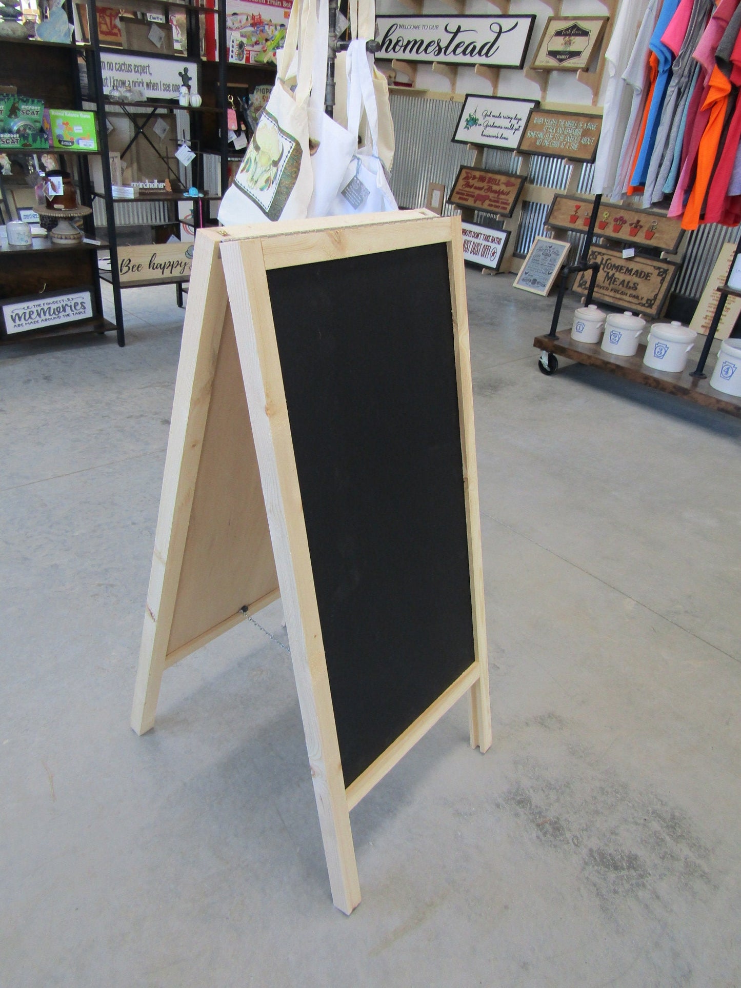 Chalk Board Daily Specials Sidewalk Sandwich Board A Frame Folding Affordable Info Sign Free Standing Extra Large Commercial Hinge Outdoor
