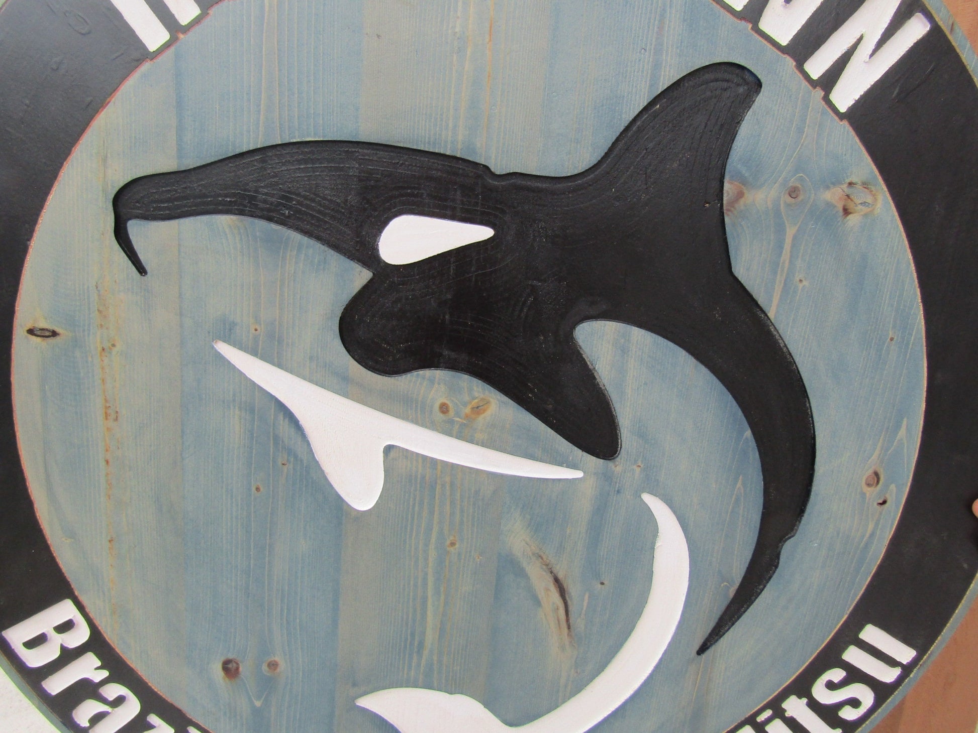 Oversized BJJ Sign Brazilian Jiu Jitsu Sign MMA Gym Sign Engraved Martial Arts Sign Custom Gym Logo Personalized Dojo Sign Round Signs