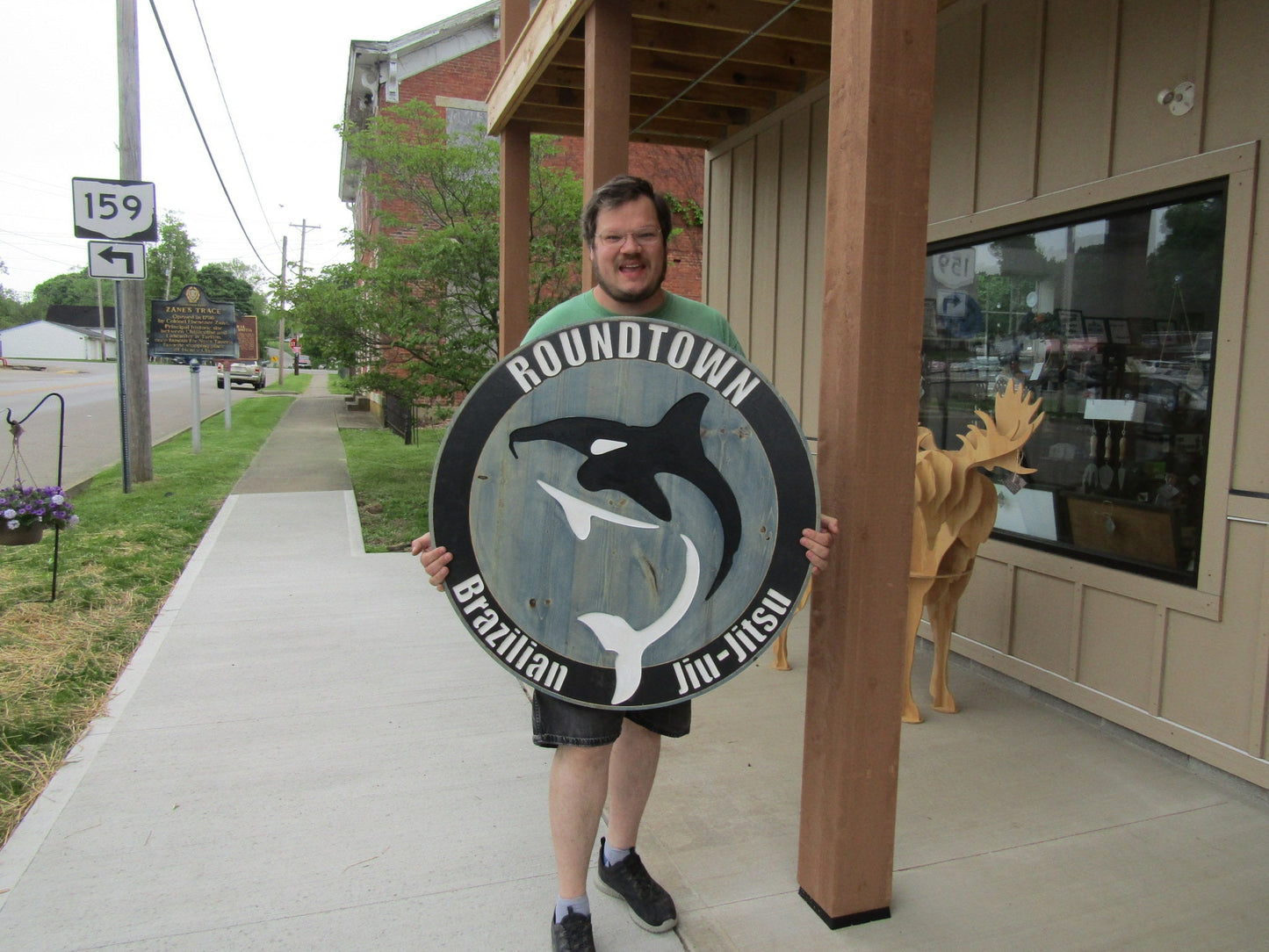 Oversized BJJ Sign Brazilian Jiu Jitsu Sign MMA Gym Sign Engraved Martial Arts Sign Custom Gym Logo Personalized Dojo Sign Round Signs