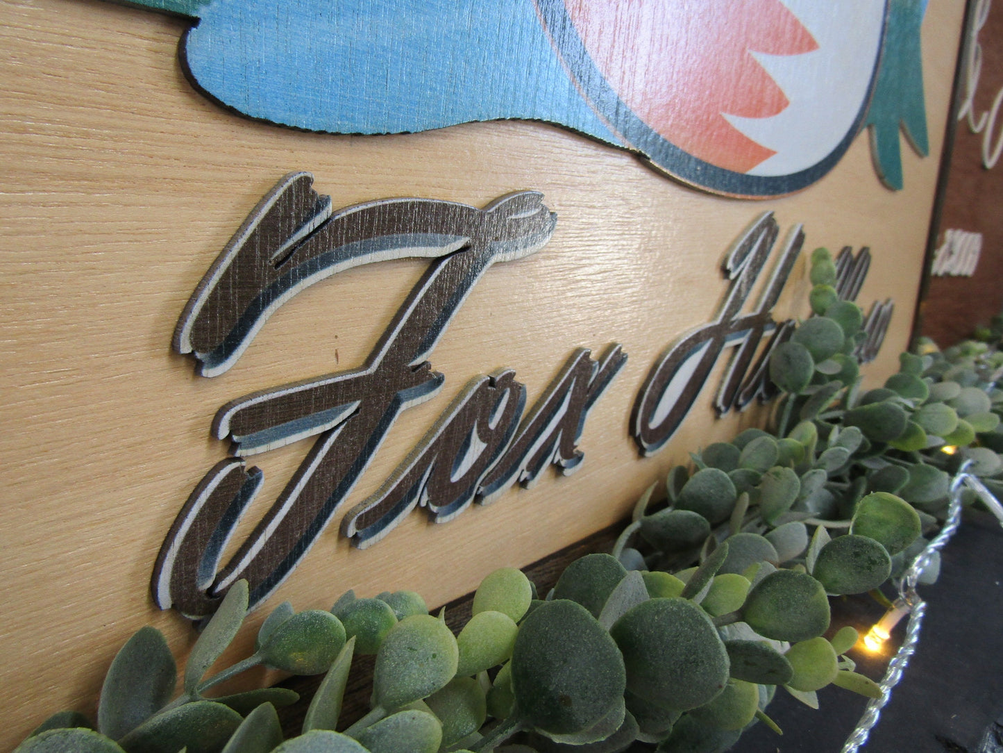 Custom Business Sign Wooden Commercial Sign Personalized Business Sign Custom Logo Sign Forest Theme Sign UV Printed Handmade Wood Sign