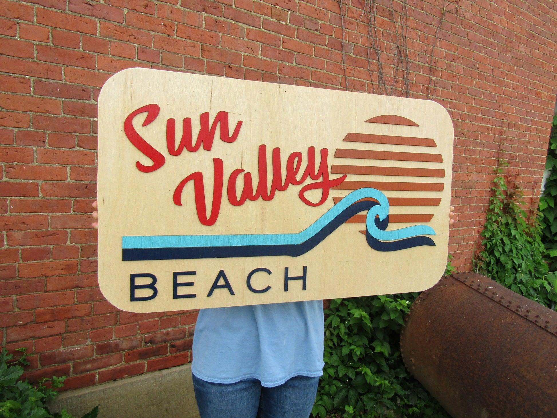 Custom Water Park Sign Vintage Water Park Sign Sunshine Beach Sign Sun Theme Park Sign Custom Wood Park Sign Commercial Water Park Sign