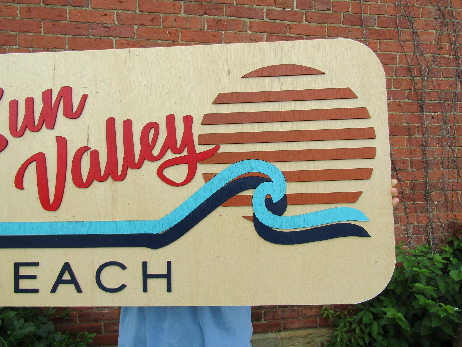 Custom Water Park Sign Vintage Water Park Sign Sunshine Beach Sign Sun Theme Park Sign Custom Wood Park Sign Commercial Water Park Sign