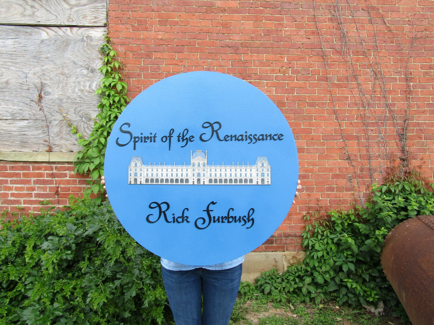 Rise Of The Renaissance Custom Replica Style Castle Round 3D Raised Sign Victorian Era Reenactment Handmade Redesign Wood Handmade Sign