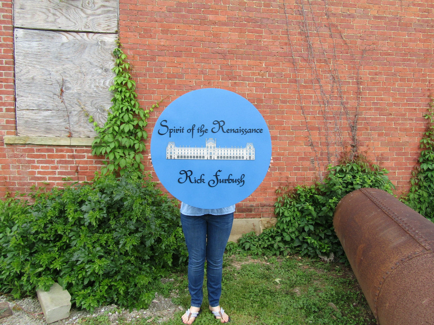 Rise Of The Renaissance Custom Replica Style Castle Round 3D Raised Sign Victorian Era Reenactment Handmade Redesign Wood Handmade Sign