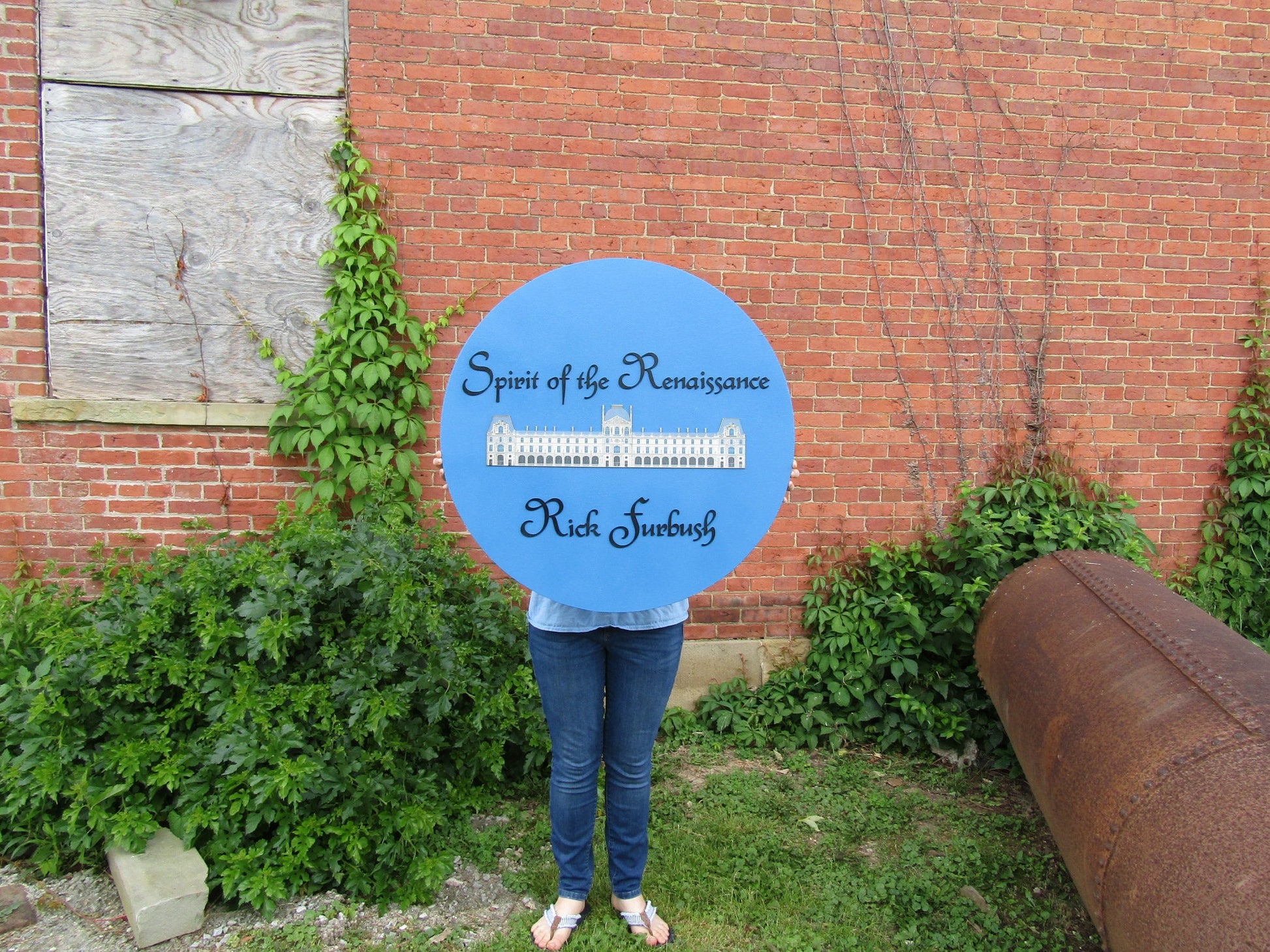 Rise Of The Renaissance Custom Replica Style Castle Round 3D Raised Sign Victorian Era Reenactment Handmade Redesign Wood Handmade Sign