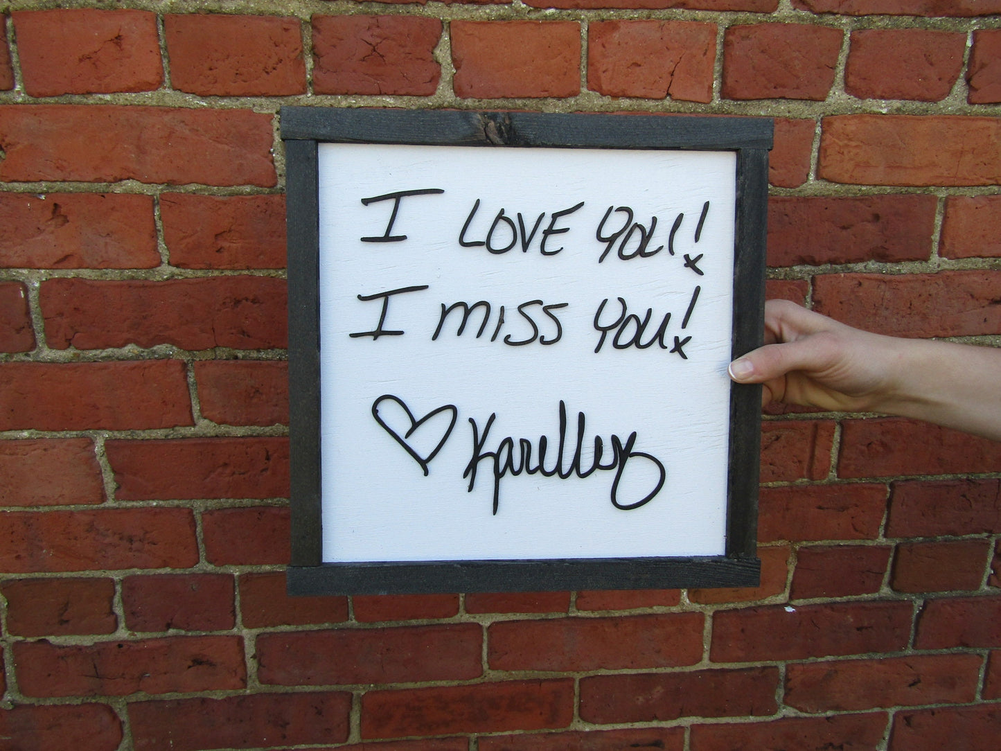 Personal Note I love you Miss You Memorial Custom Handwriting Signature Mom Gift Wife Gift Wooden Decor Sign Ways to Show You Care Personal