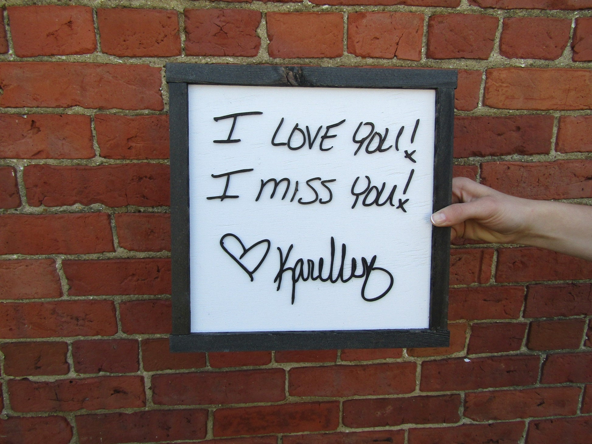 Personal Note I love you Miss You Memorial Custom Handwriting Signature Mom Gift Wife Gift Wooden Decor Sign Ways to Show You Care Personal