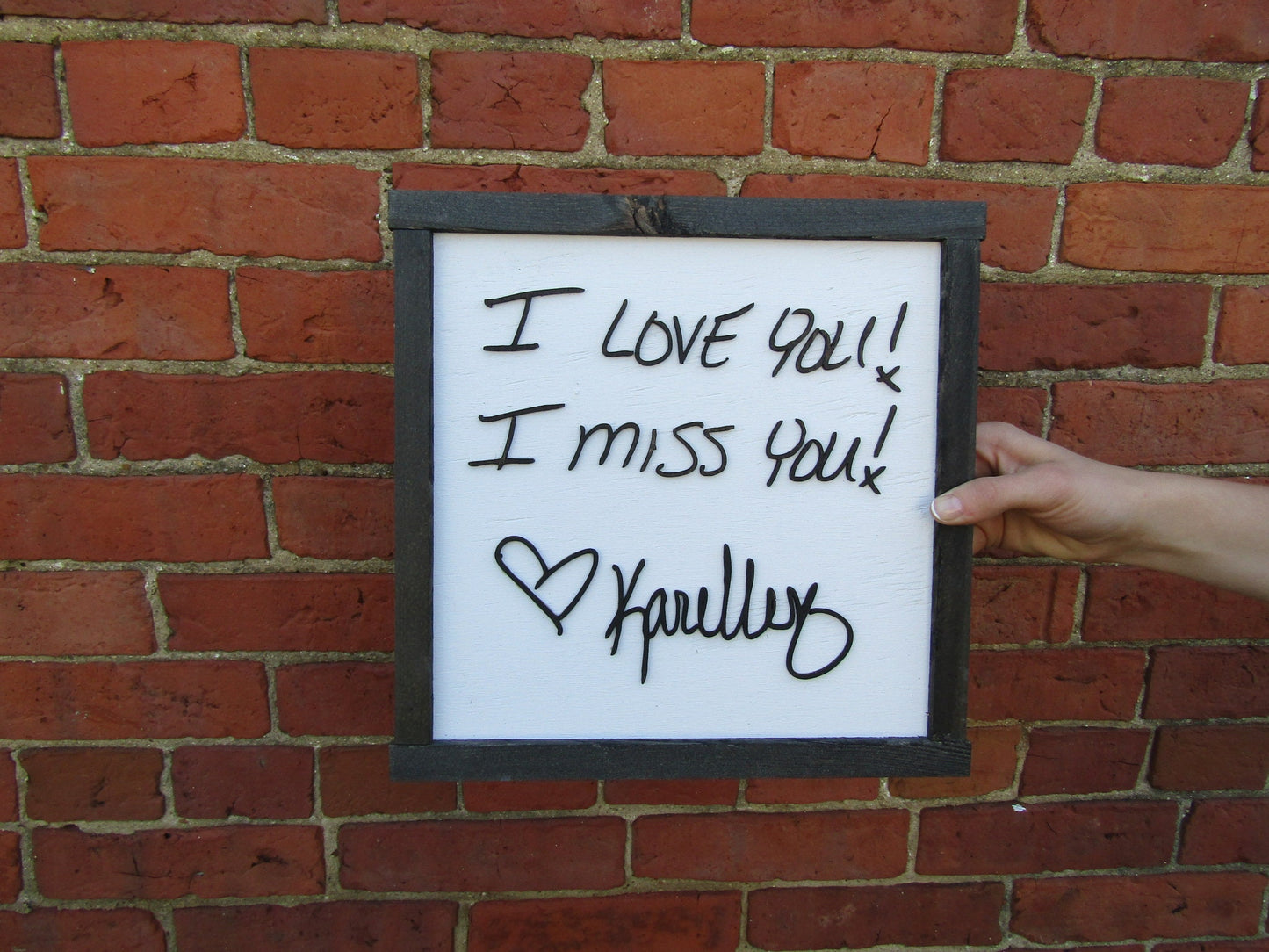 Personal Note I love you Miss You Memorial Custom Handwriting Signature Mom Gift Wife Gift Wooden Decor Sign Ways to Show You Care Personal