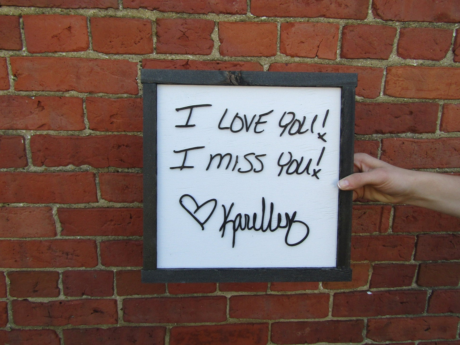 Personal Note I love you Miss You Memorial Custom Handwriting Signature Mom Gift Wife Gift Wooden Decor Sign Ways to Show You Care Personal