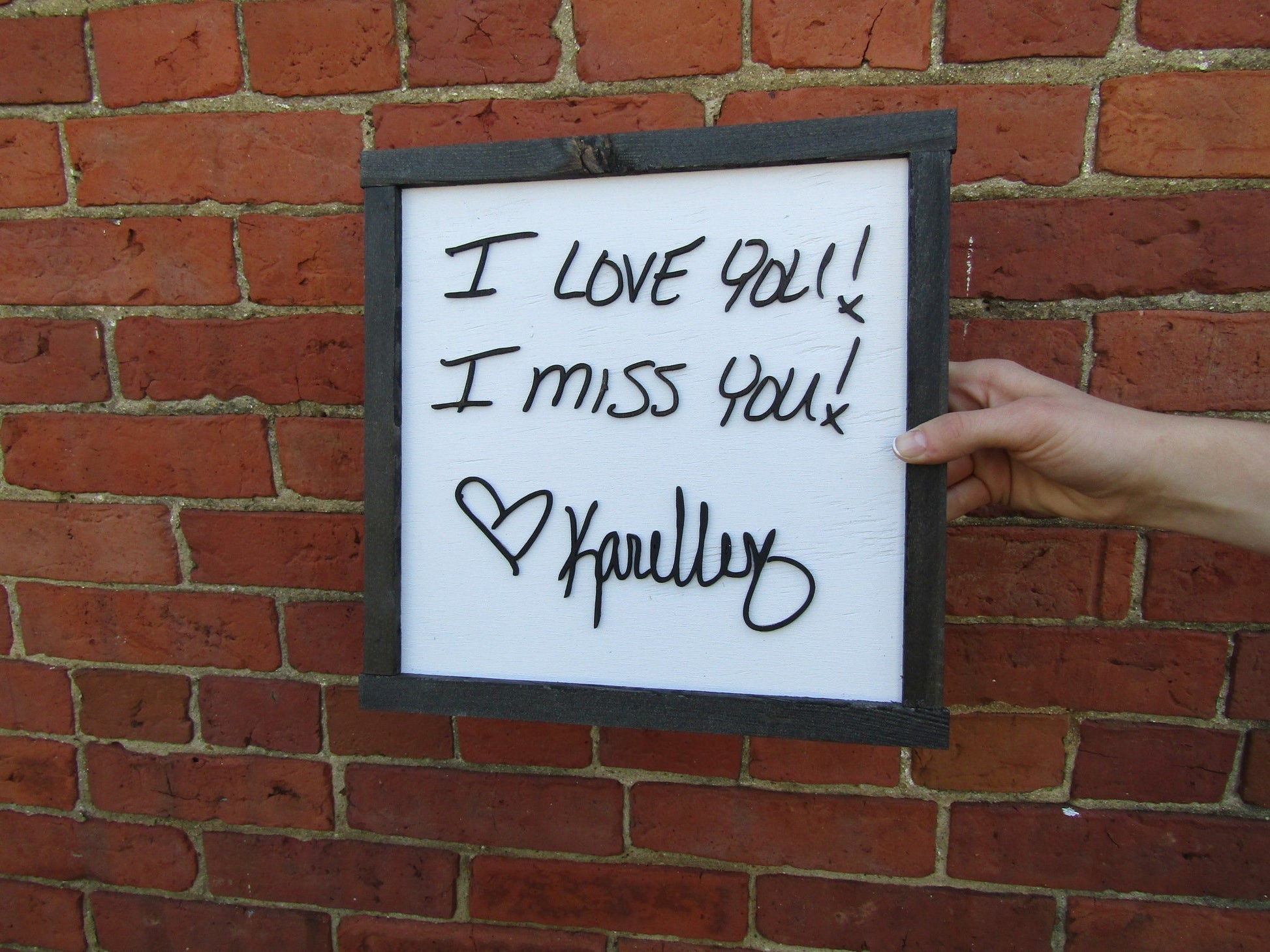 Personal Note I love you Miss You Memorial Custom Handwriting Signature Mom Gift Wife Gift Wooden Decor Sign Ways to Show You Care Personal