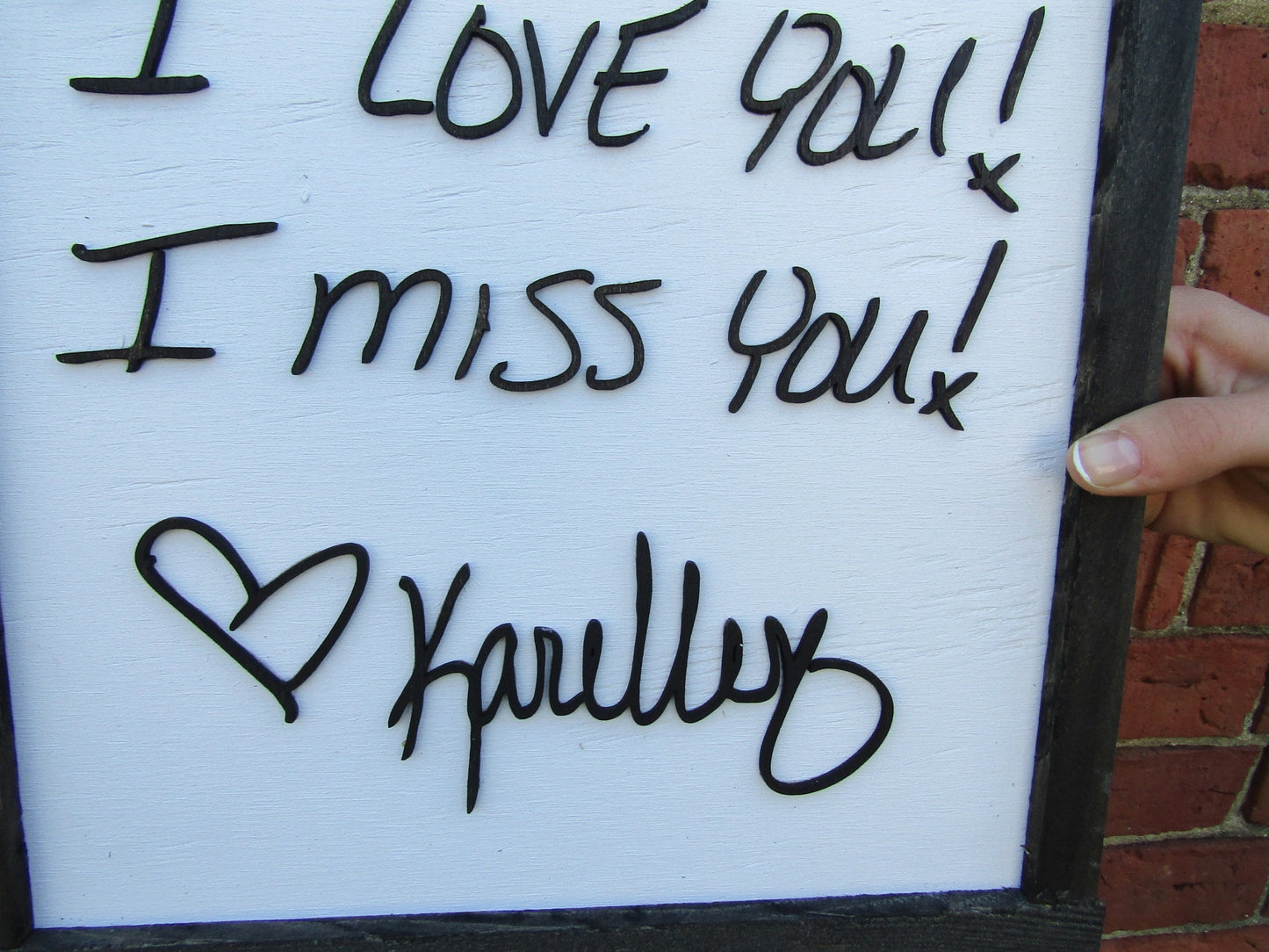 Personal Note I love you Miss You Memorial Custom Handwriting Signature Mom Gift Wife Gift Wooden Decor Sign Ways to Show You Care Personal