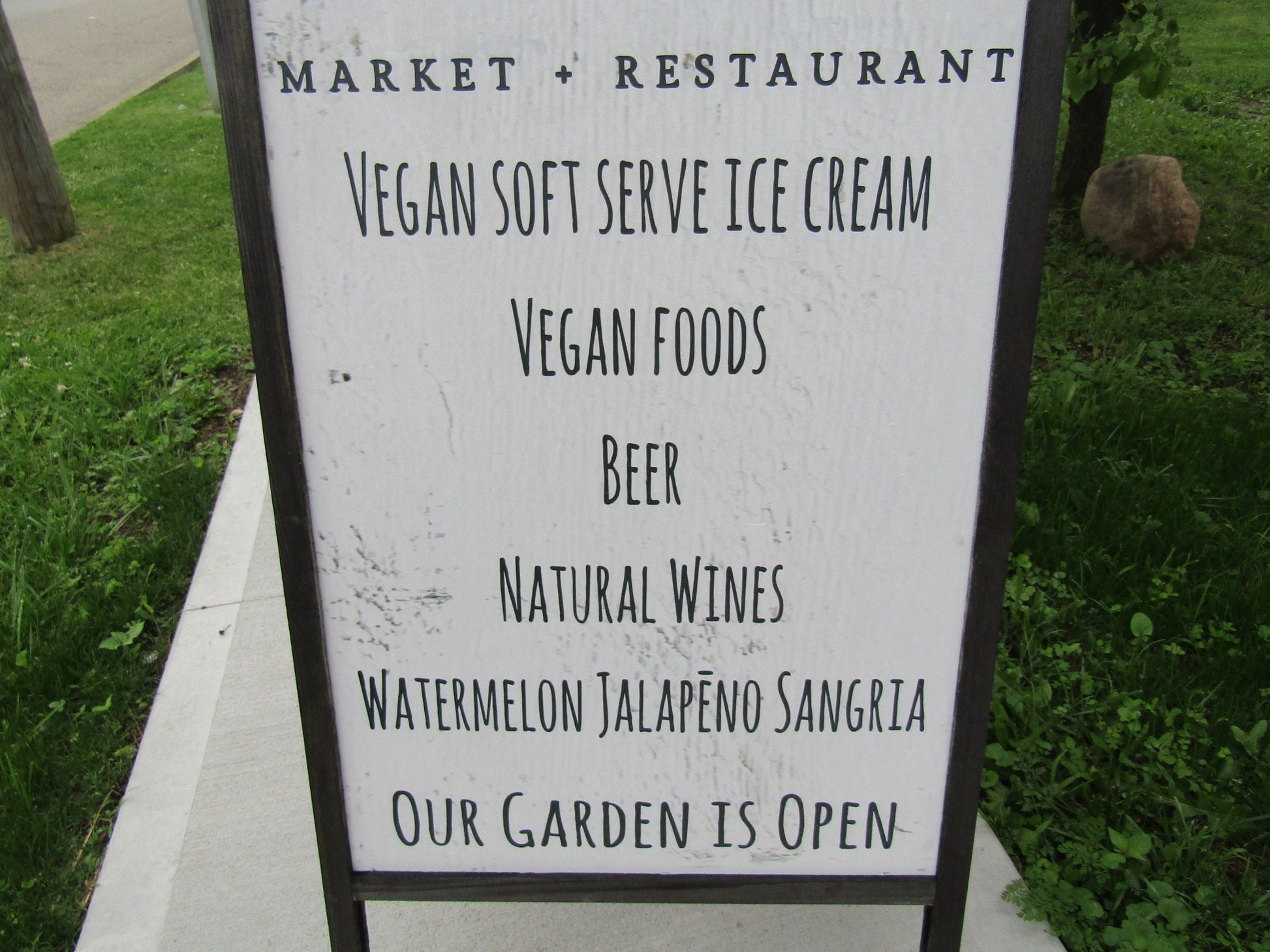 Restaurant Market Food Truck Sidewalk Sign Handmade A Frame Foldable Wooden Informational Sign Business Commerical Professional Signage