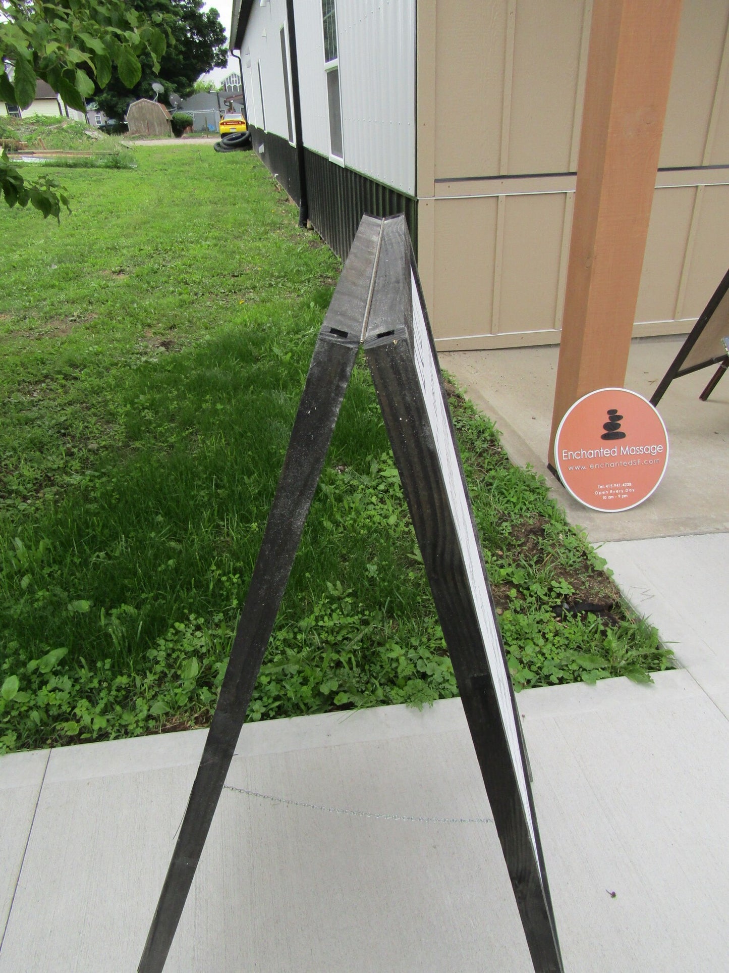 Restaurant Market Food Truck Sidewalk Sign Handmade A Frame Foldable Wooden Informational Sign Business Commerical Professional Signage