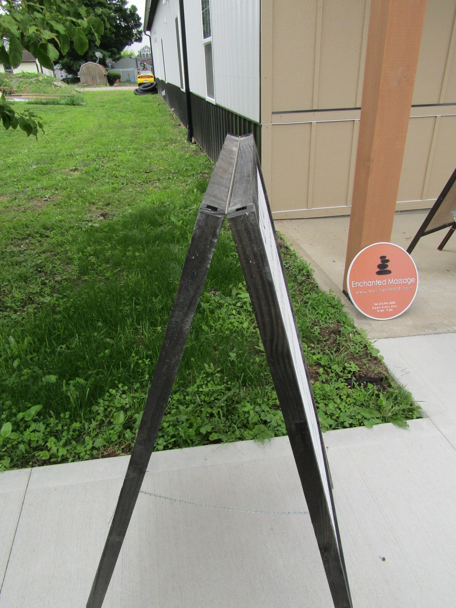 Restaurant Market Food Truck Sidewalk Sign Handmade A Frame Foldable Wooden Informational Sign Business Commerical Professional Signage