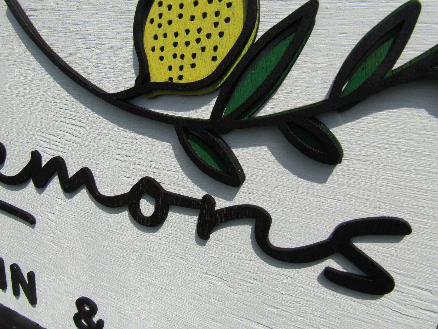 Lemons Lemonade Personalized Small Business Fruit Stand Custom Large Wooden Handmade Sign Commerical Signage Small Shop Store Front Sign