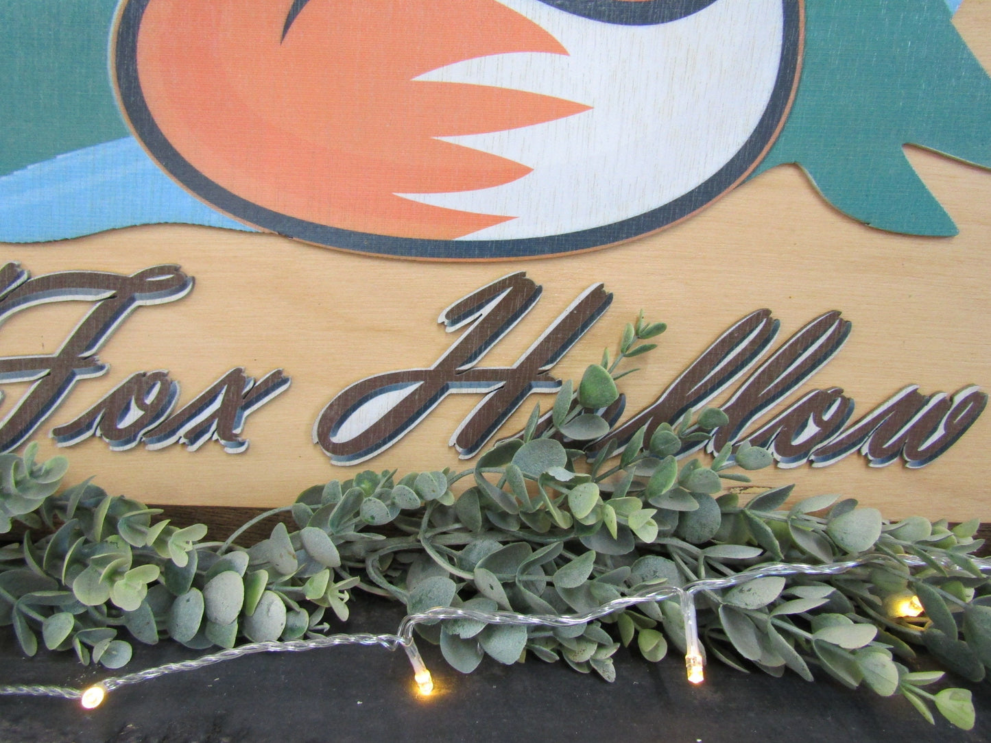 Custom Business Sign Wooden Commercial Sign Personalized Business Sign Custom Logo Sign Forest Theme Sign UV Printed Handmade Wood Sign