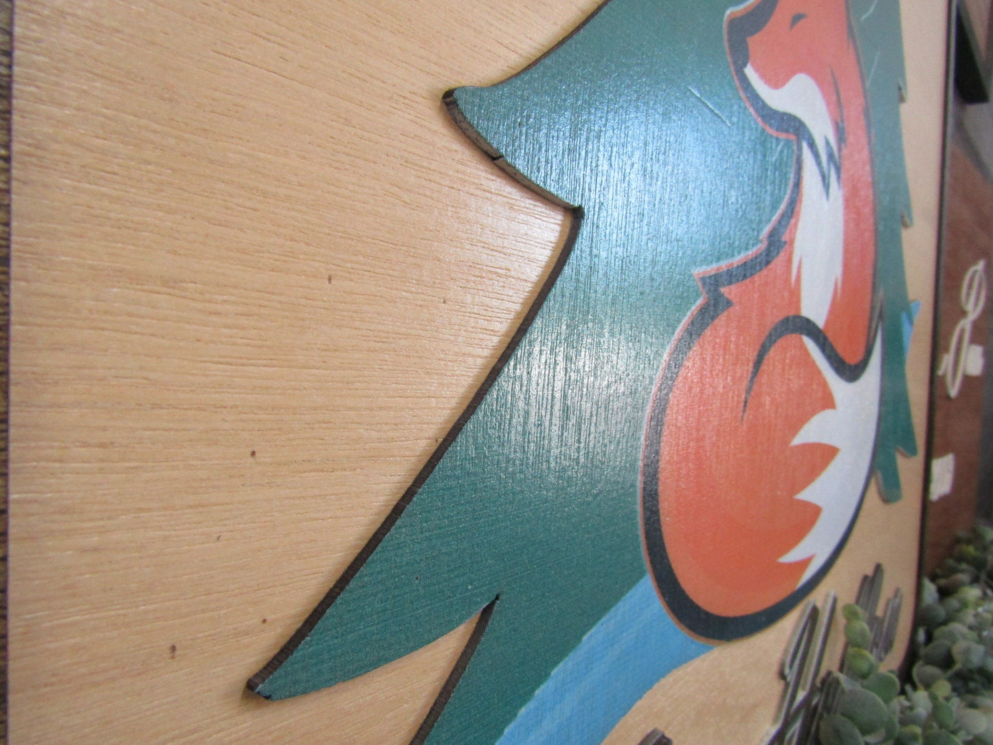 Custom Business Sign Wooden Commercial Sign Personalized Business Sign Custom Logo Sign Forest Theme Sign UV Printed Handmade Wood Sign