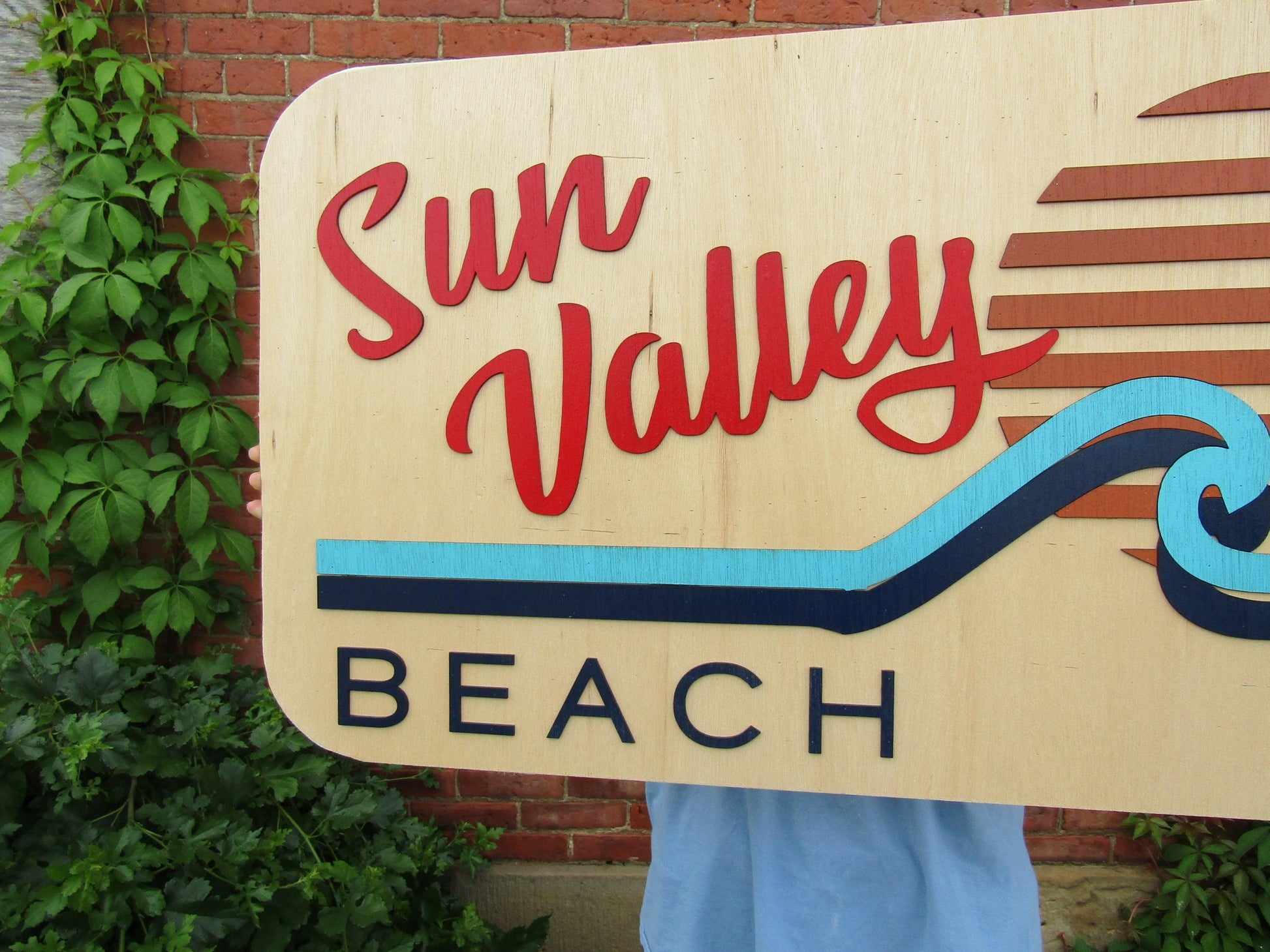 Custom Water Park Sign Vintage Water Park Sign Sunshine Beach Sign Sun Theme Park Sign Custom Wood Park Sign Commercial Water Park Sign
