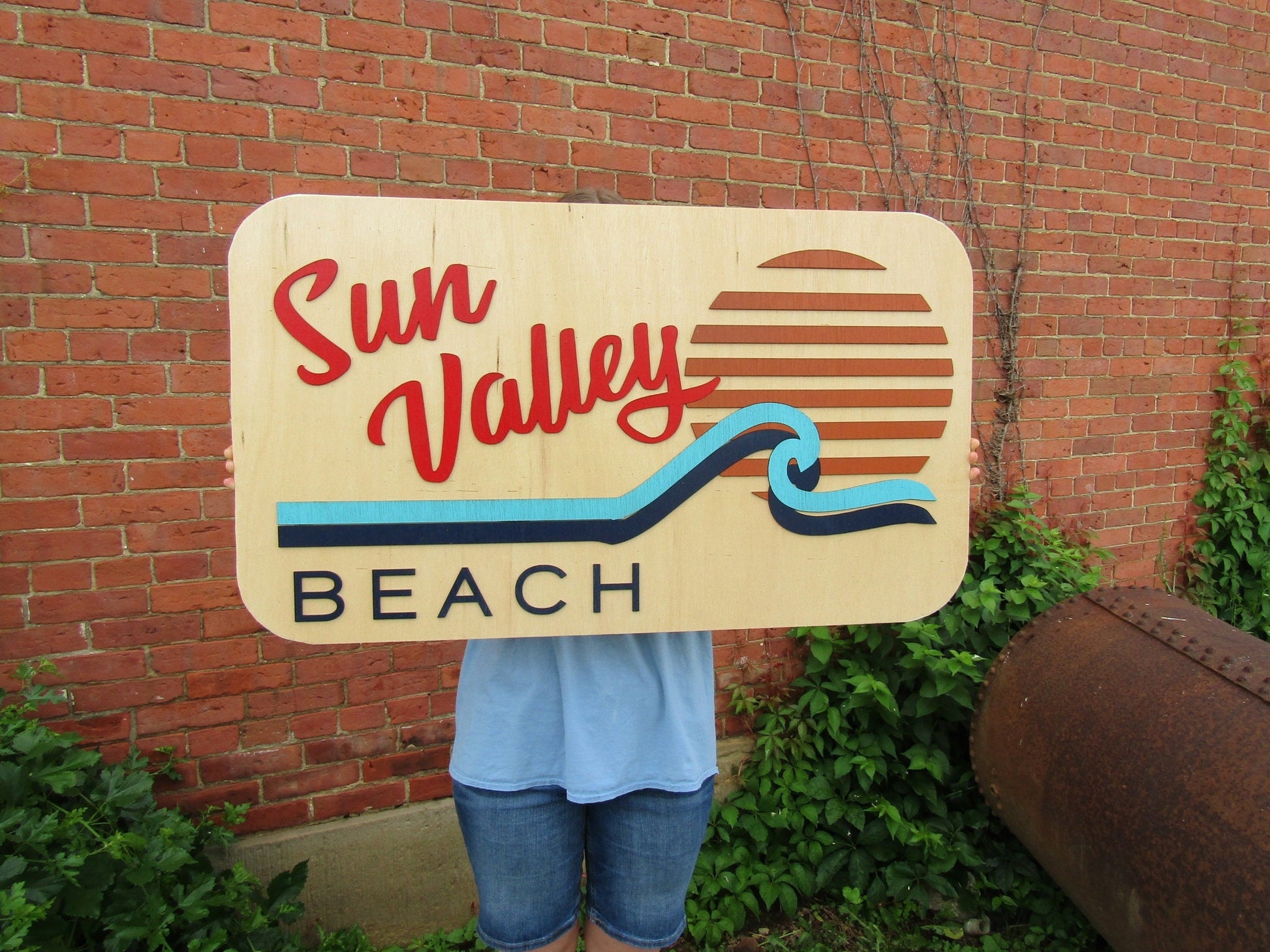 Custom Water Park Sign Vintage Water Park Sign Sunshine Beach Sign Sun Theme Park Sign Custom Wood Park Sign Commercial Water Park Sign