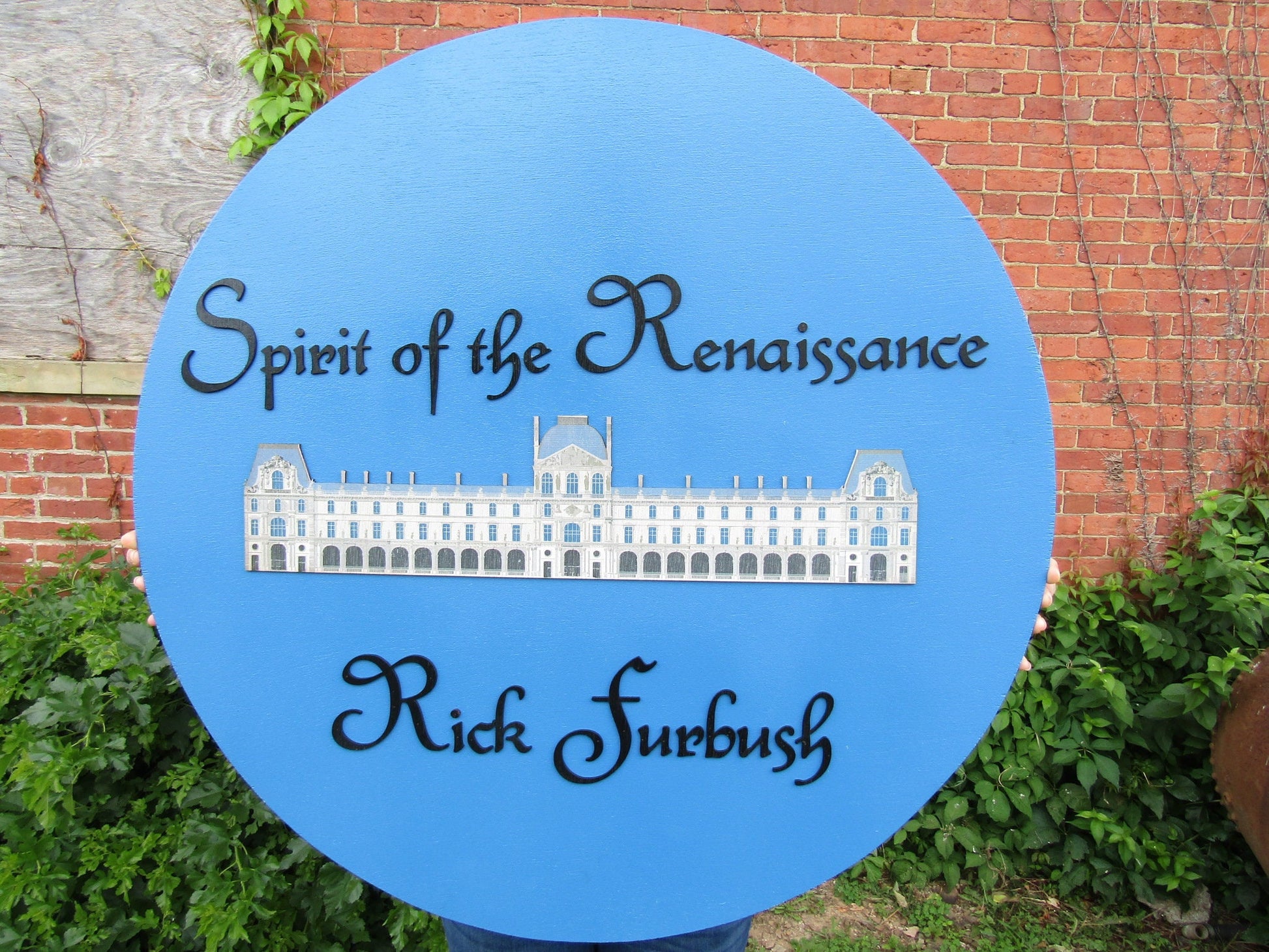 Rise Of The Renaissance Custom Replica Style Castle Round 3D Raised Sign Victorian Era Reenactment Handmade Redesign Wood Handmade Sign