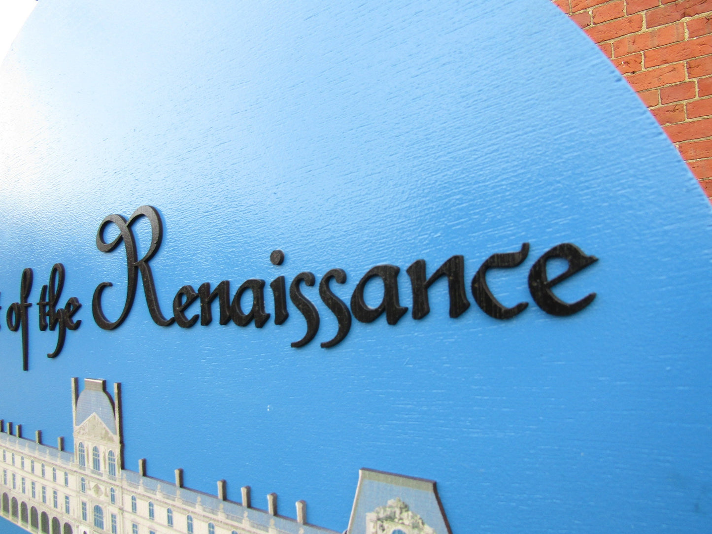 Rise Of The Renaissance Custom Replica Style Castle Round 3D Raised Sign Victorian Era Reenactment Handmade Redesign Wood Handmade Sign
