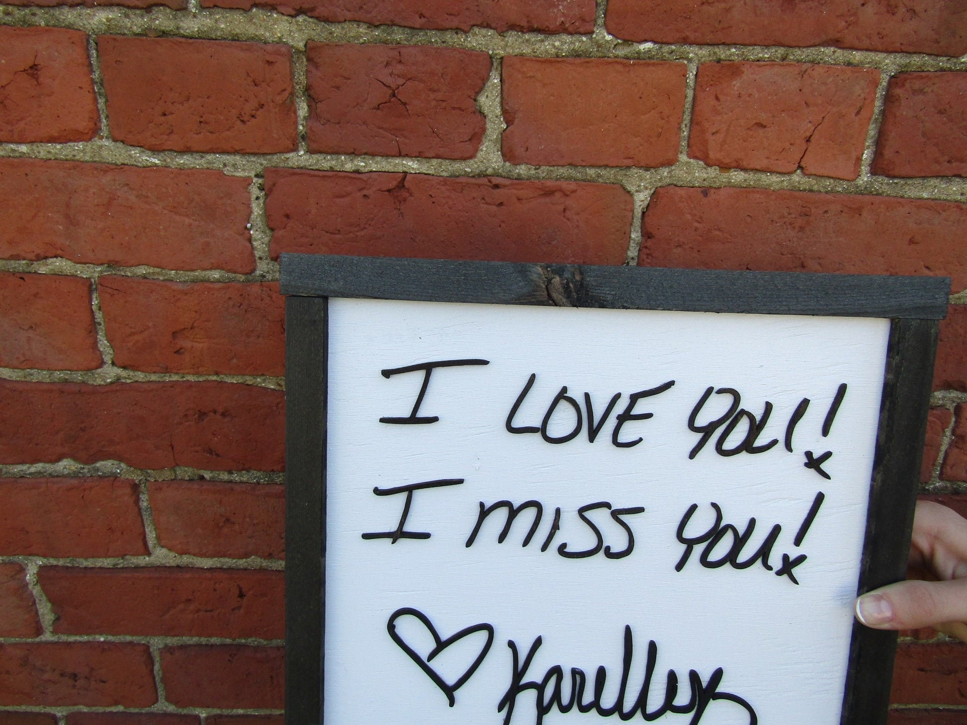Personal Note I love you Miss You Memorial Custom Handwriting Signature Mom Gift Wife Gift Wooden Decor Sign Ways to Show You Care Personal