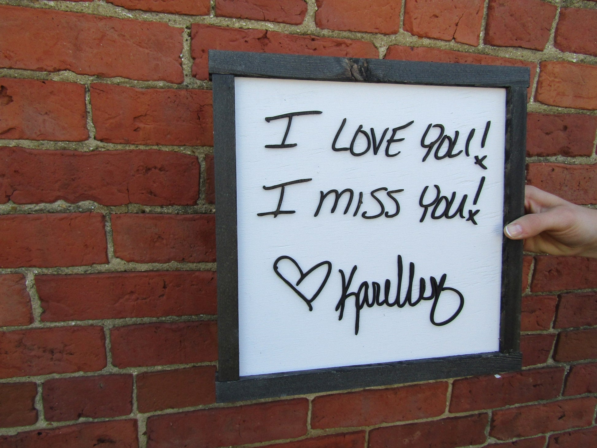 Personal Note I love you Miss You Memorial Custom Handwriting Signature Mom Gift Wife Gift Wooden Decor Sign Ways to Show You Care Personal