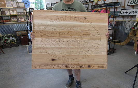 Acres Farm Fiacre Engraved Large Homestead Barn Routed Produce Garden Acres Natural Color Thick Wooden Sign Commerical Signage Corn Field