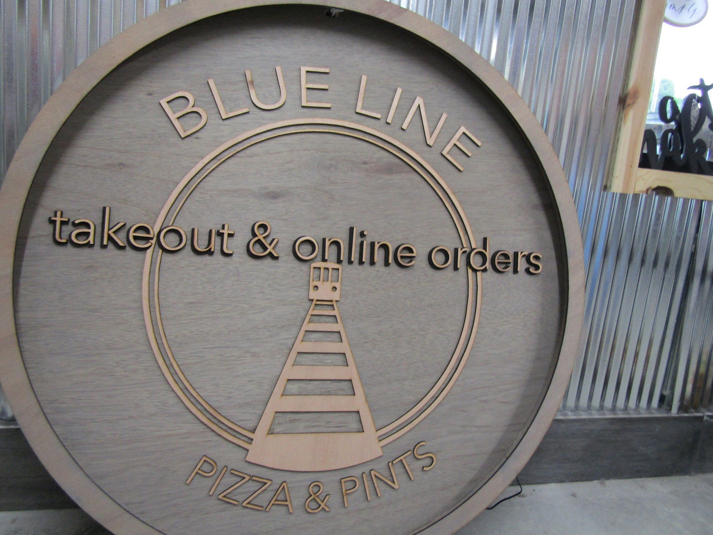 Custom Pizza Restaurant Lighted Open Sign LED Handmade Commerical Signage Wooden Indoor Fast Food Eatery Food And Drink Your Logo Business