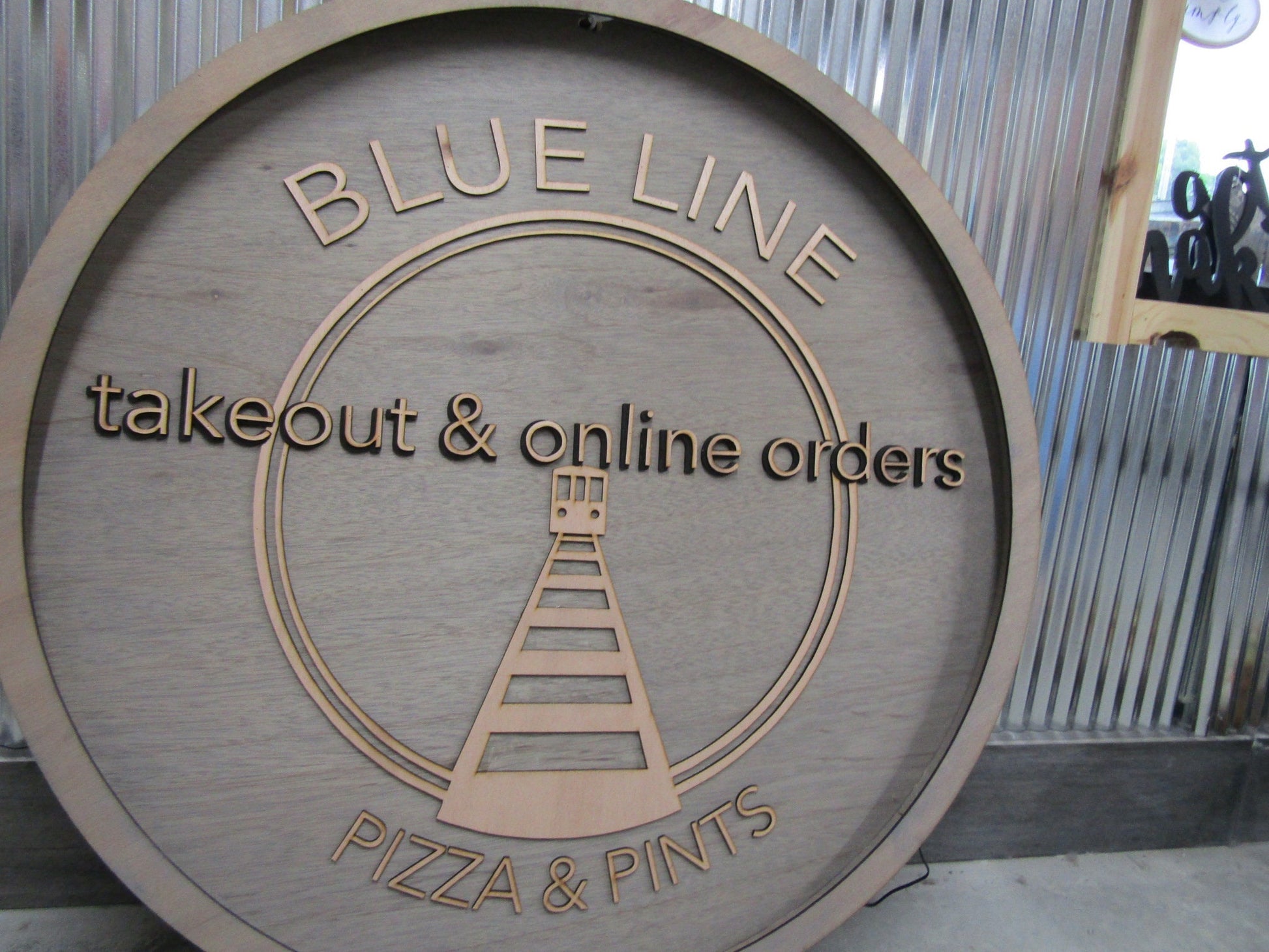 Custom Pizza Restaurant Lighted Open Sign LED Handmade Commerical Signage Wooden Indoor Fast Food Eatery Food And Drink Your Logo Business