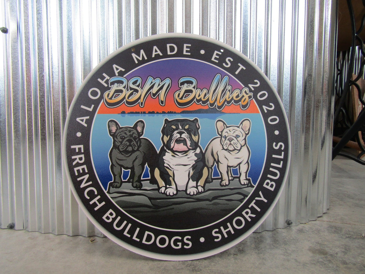 Custom Printed On Wood Sign Kennel Breeder Bullie Frenchie Shorty Dogs Pets Boarding Commerical Signage Your Logo Personalized Door Hanger