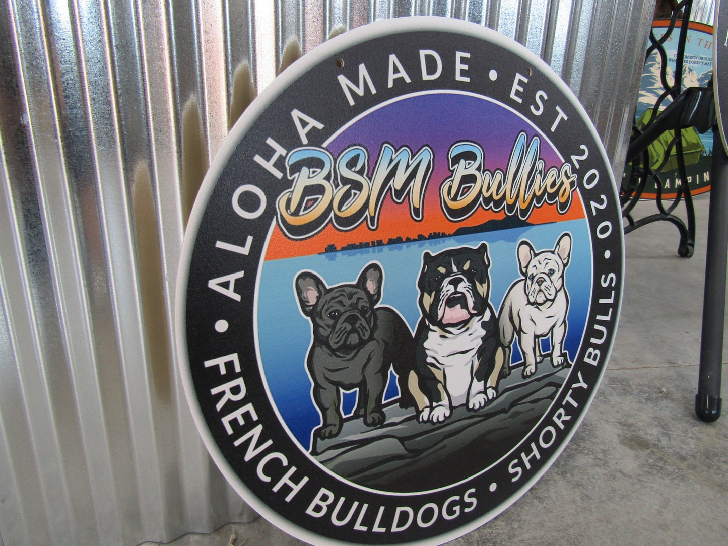 Custom Printed On Wood Sign Kennel Breeder Bullie Frenchie Shorty Dogs Pets Boarding Commerical Signage Your Logo Personalized Door Hanger