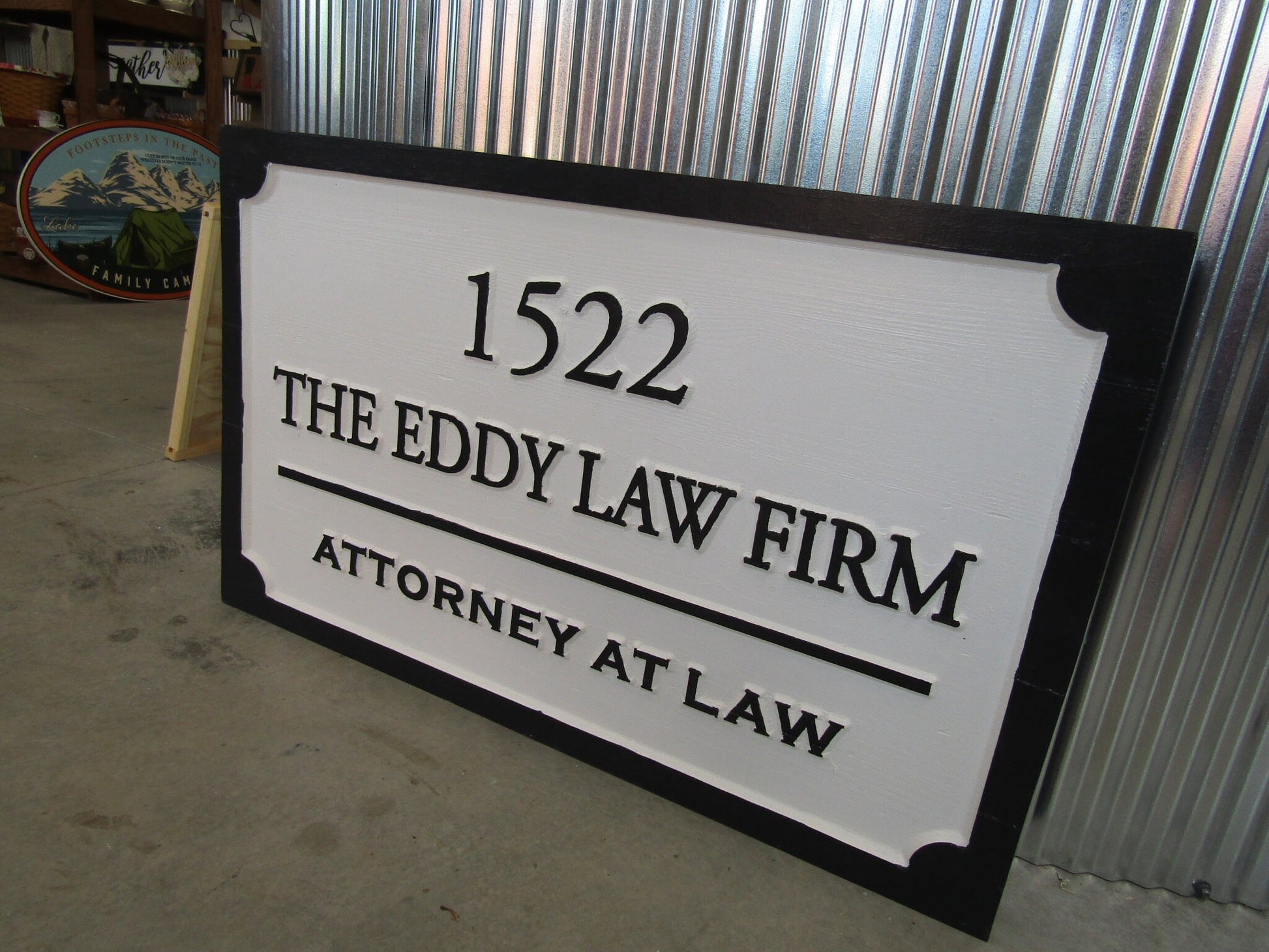 Custom Wood Sign Law Firm Indoor Address Attorney At Law Outdoor Wooden Engraved Large Routed Thick Wooden Sign Commerical Signage