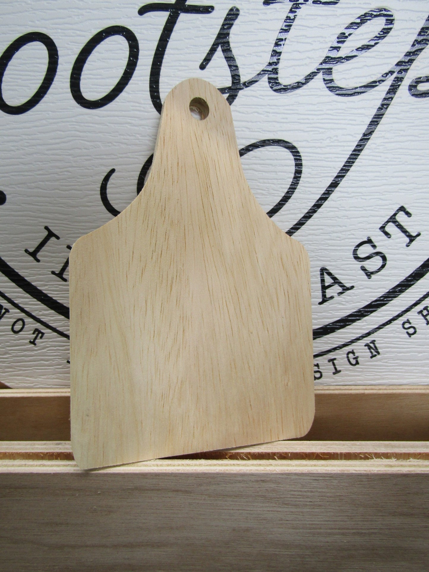 Farm Animal Wooden Ear Tag Teir Tray Decor Farmhouse Decor Blank Natural Wood Small Rustic Country Style Decoration Livestock Kitchen