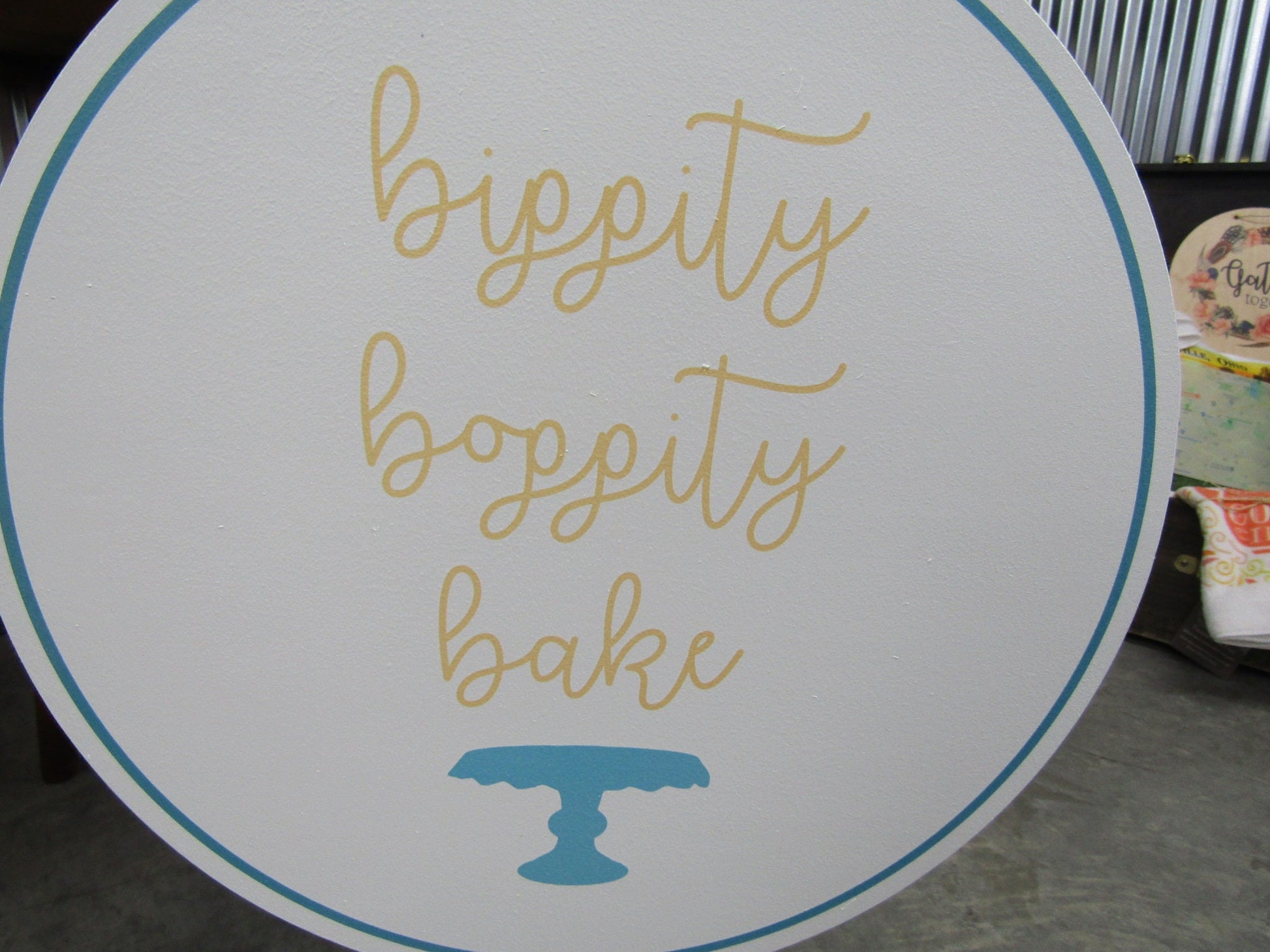 Your Actual Logo Cake Baker Decorator Magic Round Small Business Hanging Sign Business Custom Circle Personalized Color Wood Print