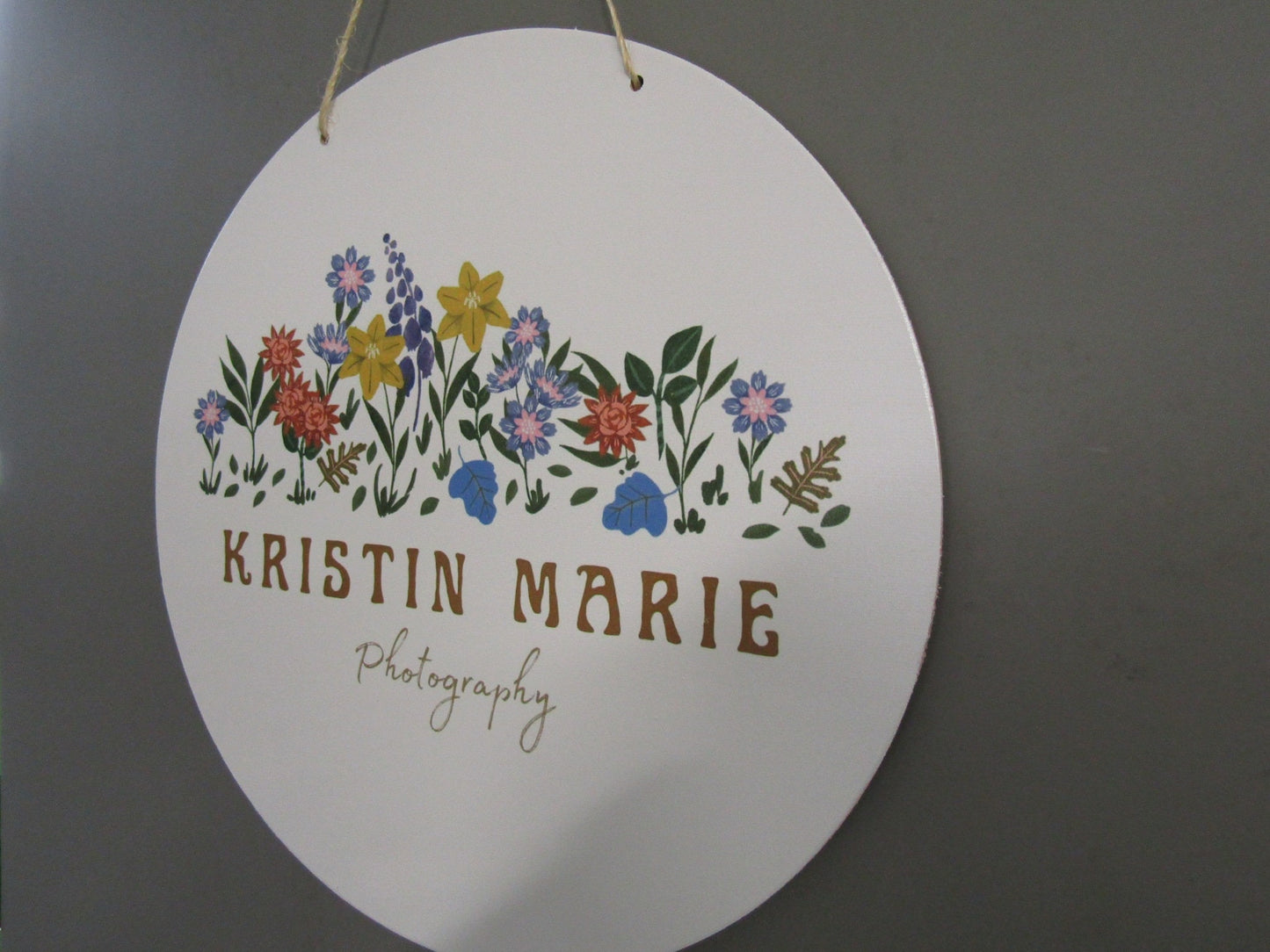 Personalized Wood Printed Image Photography Wildflowers Flowers Garden Photographer Logo Custom Lightweight Hanging Sign Commerical Signage