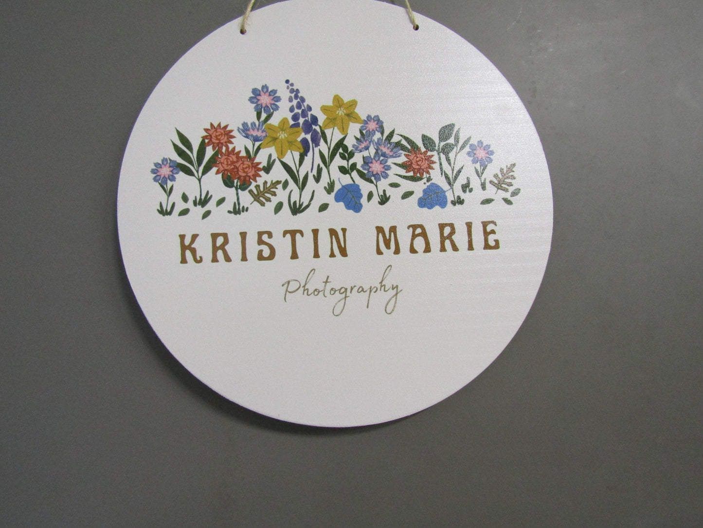 Personalized Wood Printed Image Photography Wildflowers Flowers Garden Photographer Logo Custom Lightweight Hanging Sign Commerical Signage