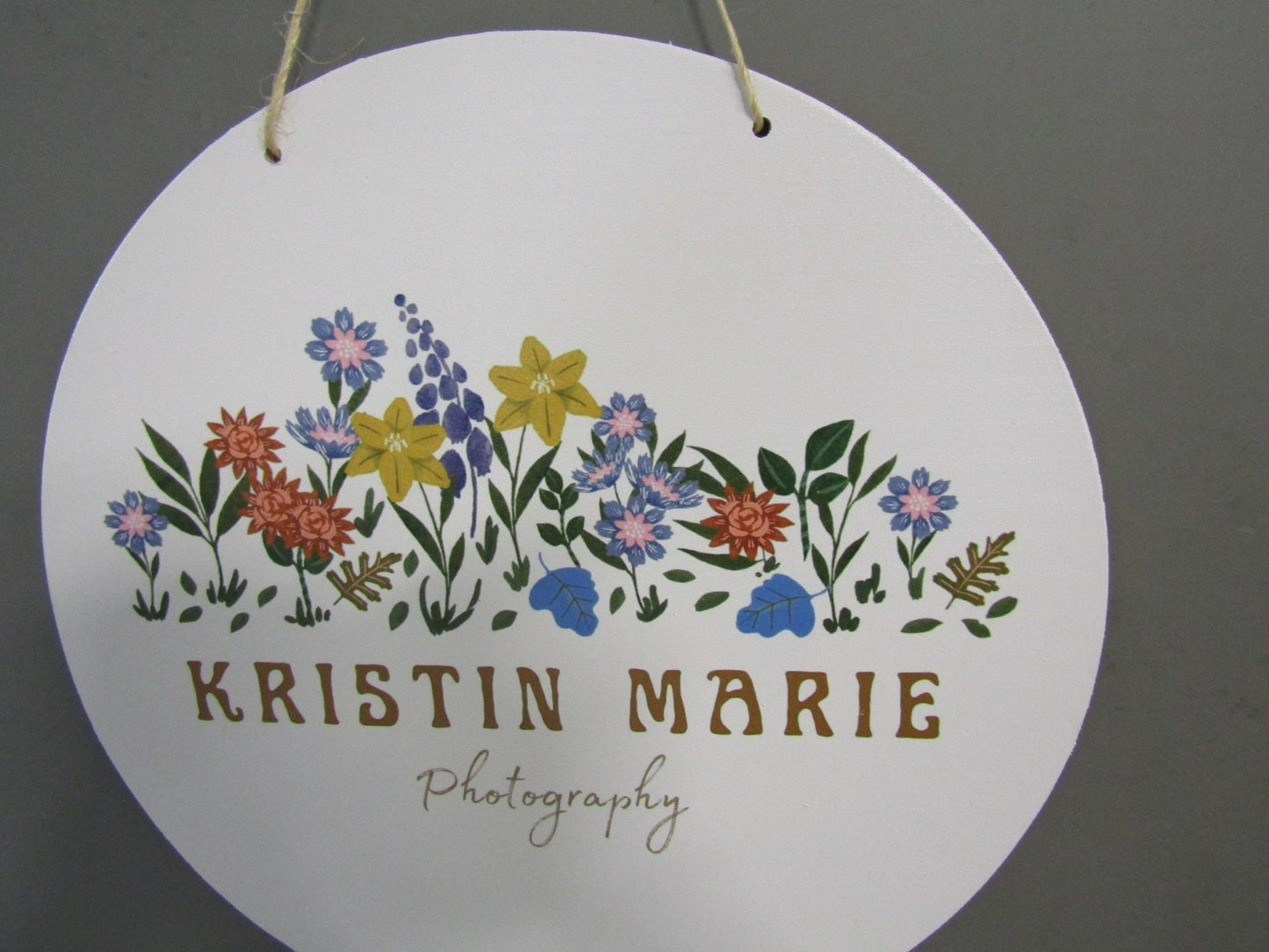Personalized Wood Printed Image Photography Wildflowers Flowers Garden Photographer Logo Custom Lightweight Hanging Sign Commerical Signage