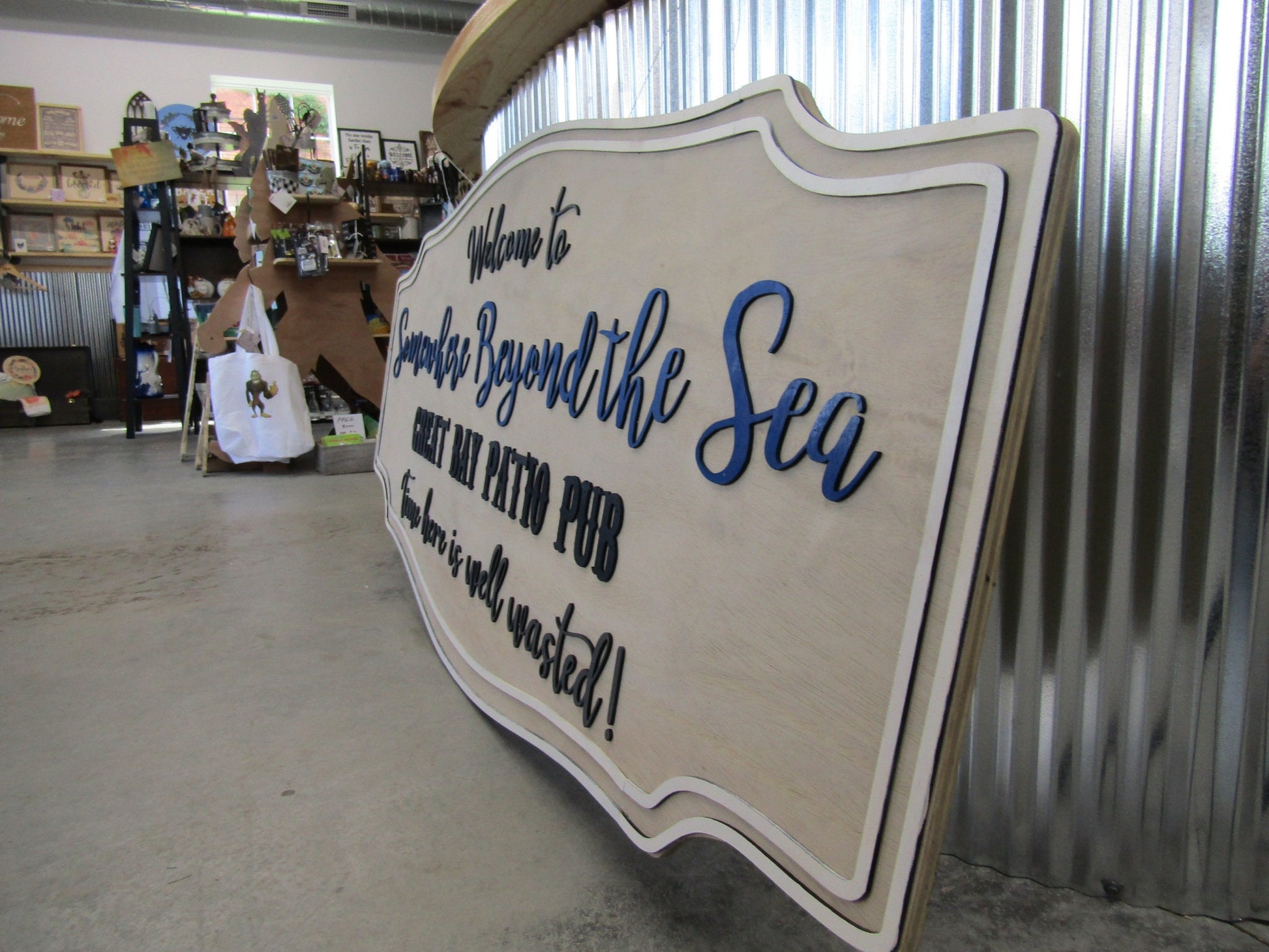 Custom Handmade Wood Sign Pub Signage Commerical Business Sign Your Logo Image Patio Food Drinks Eatery Large Made To Order Personalized