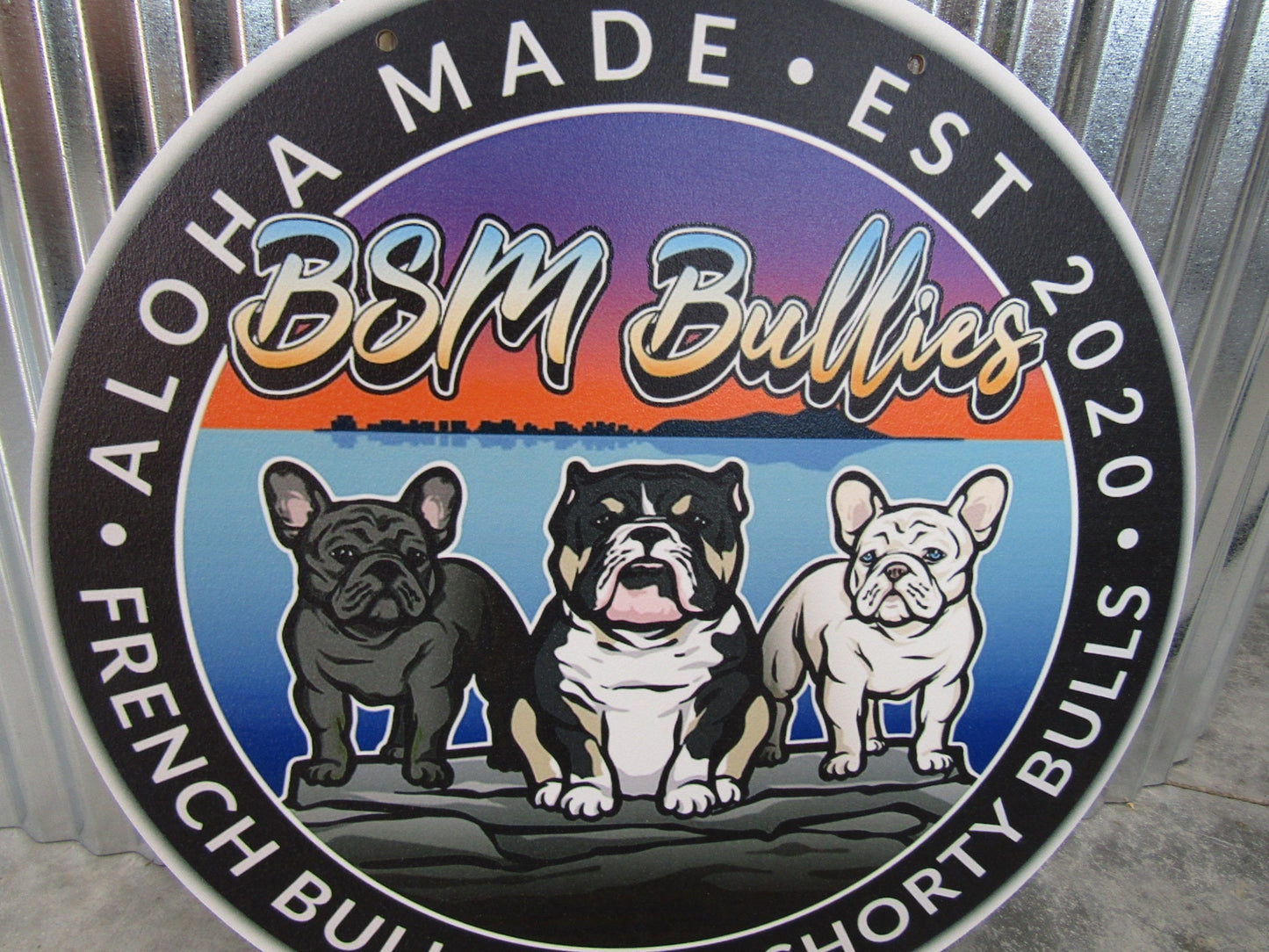 Custom Printed On Wood Sign Kennel Breeder Bullie Frenchie Shorty Dogs Pets Boarding Commerical Signage Your Logo Personalized Door Hanger