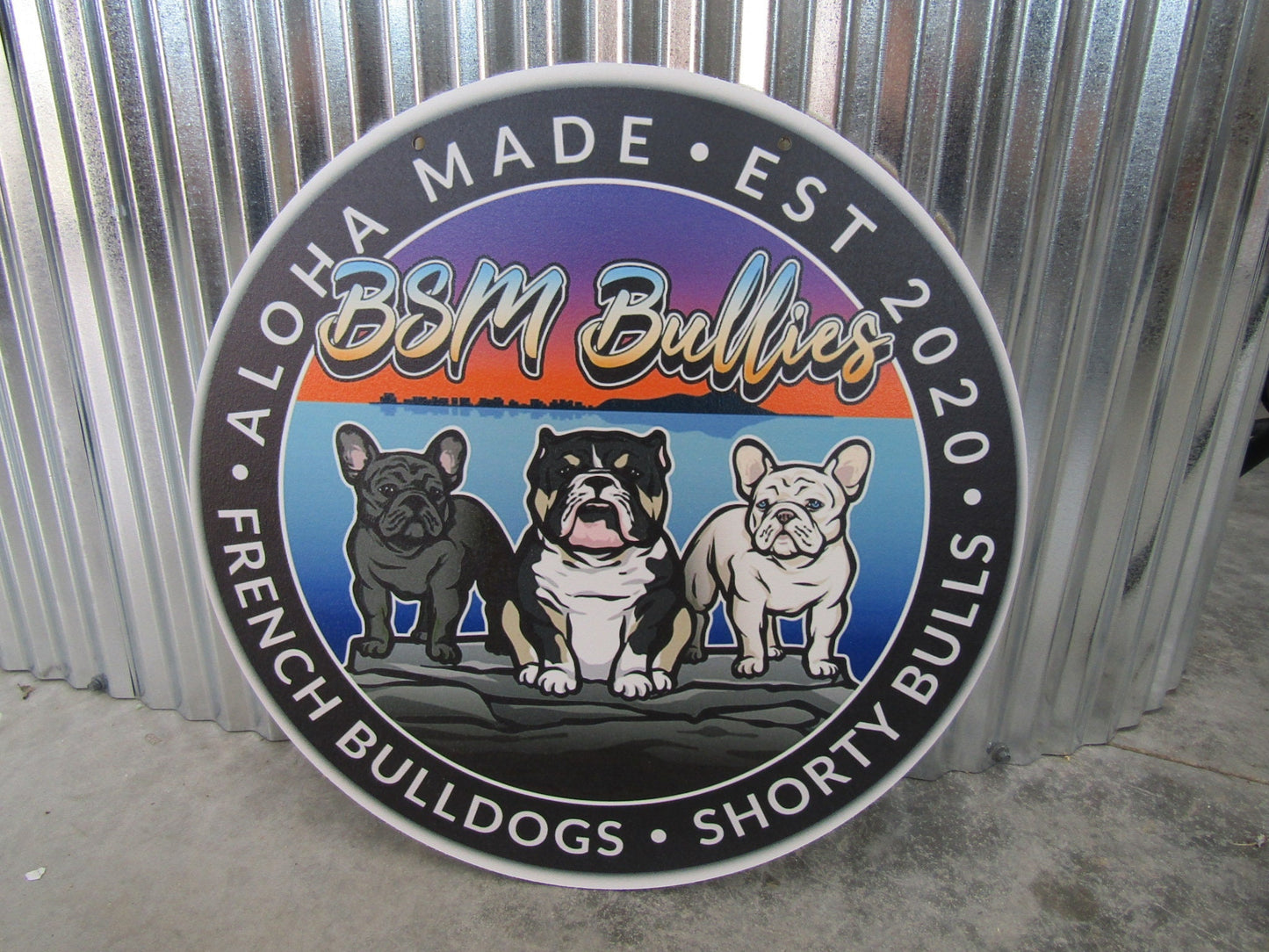 Custom Printed On Wood Sign Kennel Breeder Bullie Frenchie Shorty Dogs Pets Boarding Commerical Signage Your Logo Personalized Door Hanger