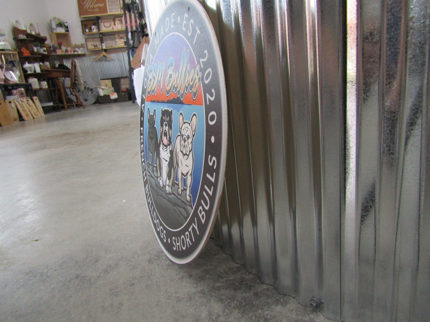 Custom Printed On Wood Sign Kennel Breeder Bullie Frenchie Shorty Dogs Pets Boarding Commerical Signage Your Logo Personalized Door Hanger