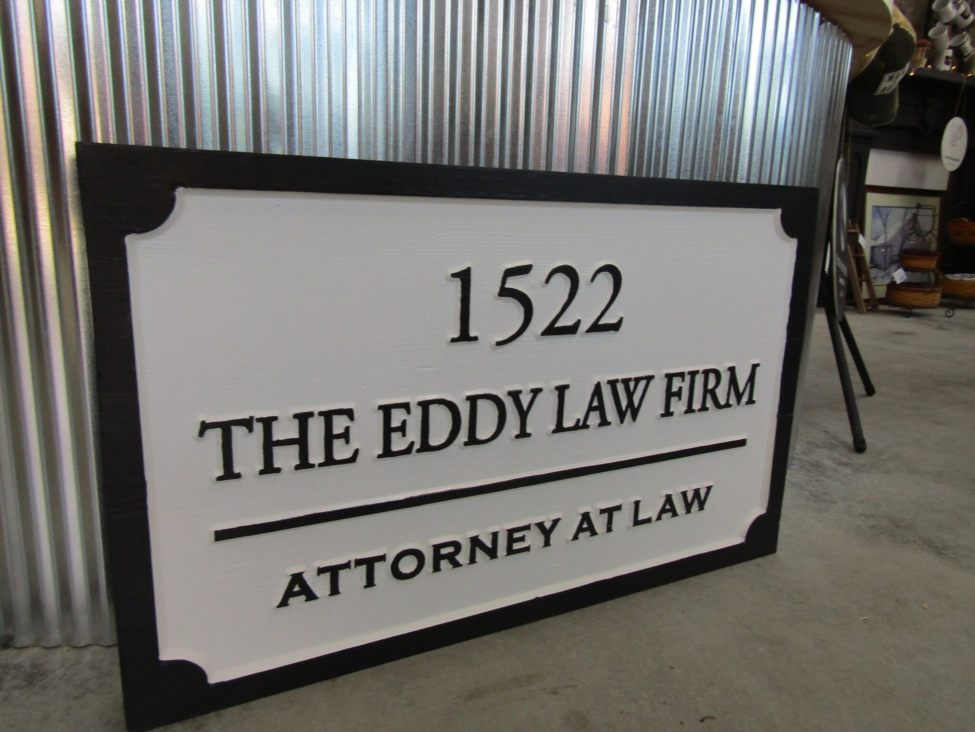 Custom Wood Sign Law Firm Indoor Address Attorney At Law Outdoor Wooden Engraved Large Routed Thick Wooden Sign Commerical Signage
